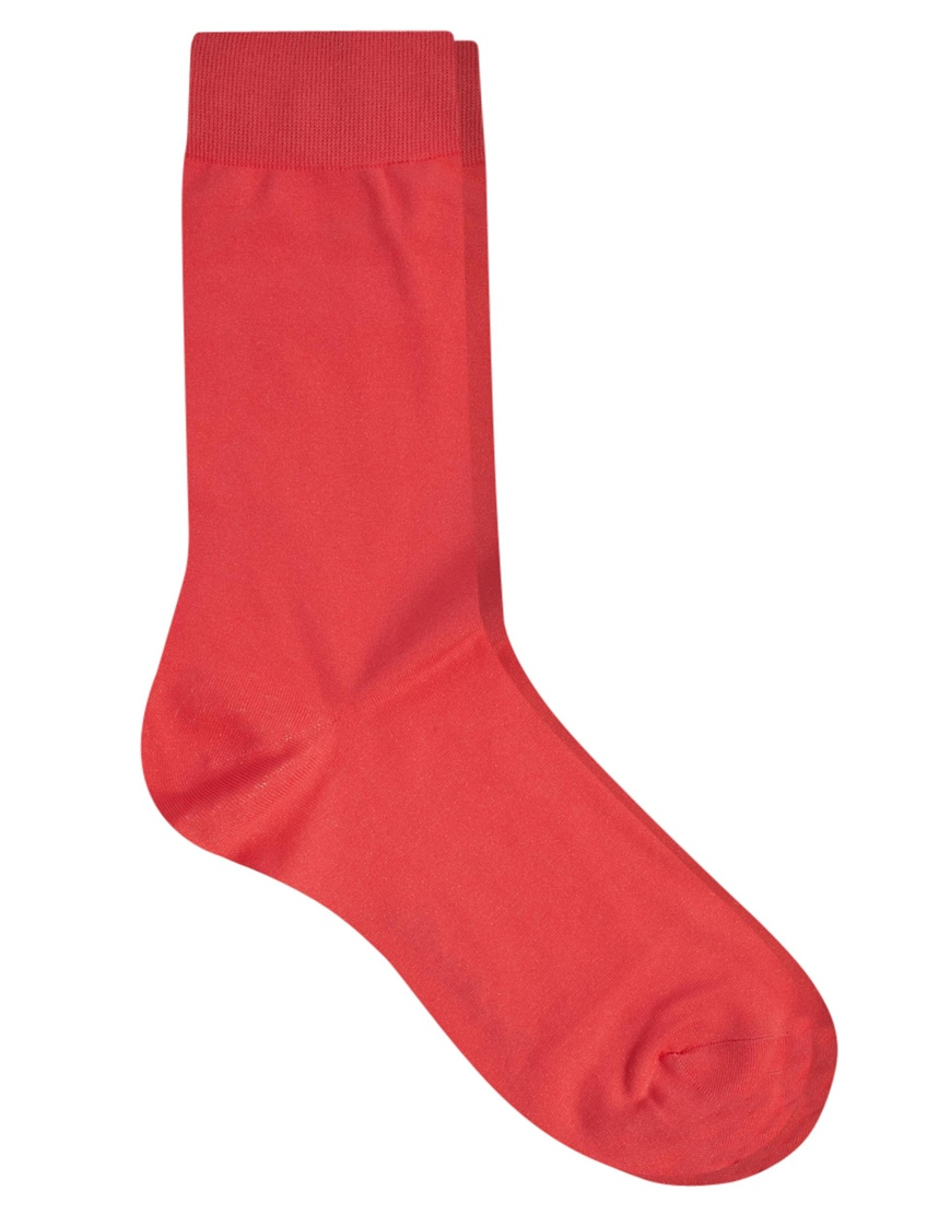 Lyst Falke Cotton Touch Ankle Socks in Red