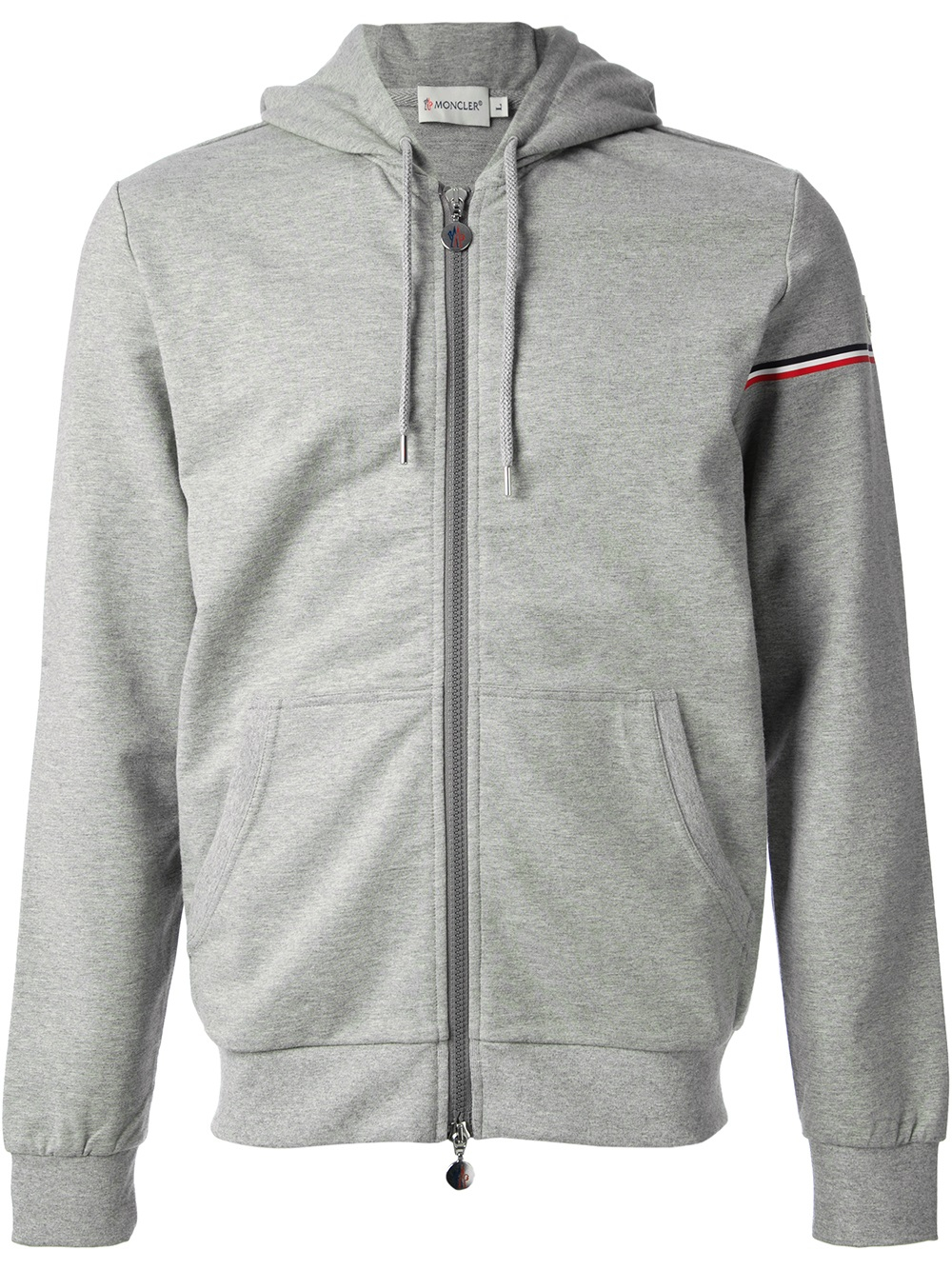 Lyst - Moncler Zip Fastening Hoodie in Gray for Men