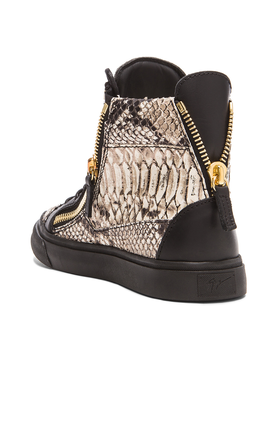 python leather sneakers
