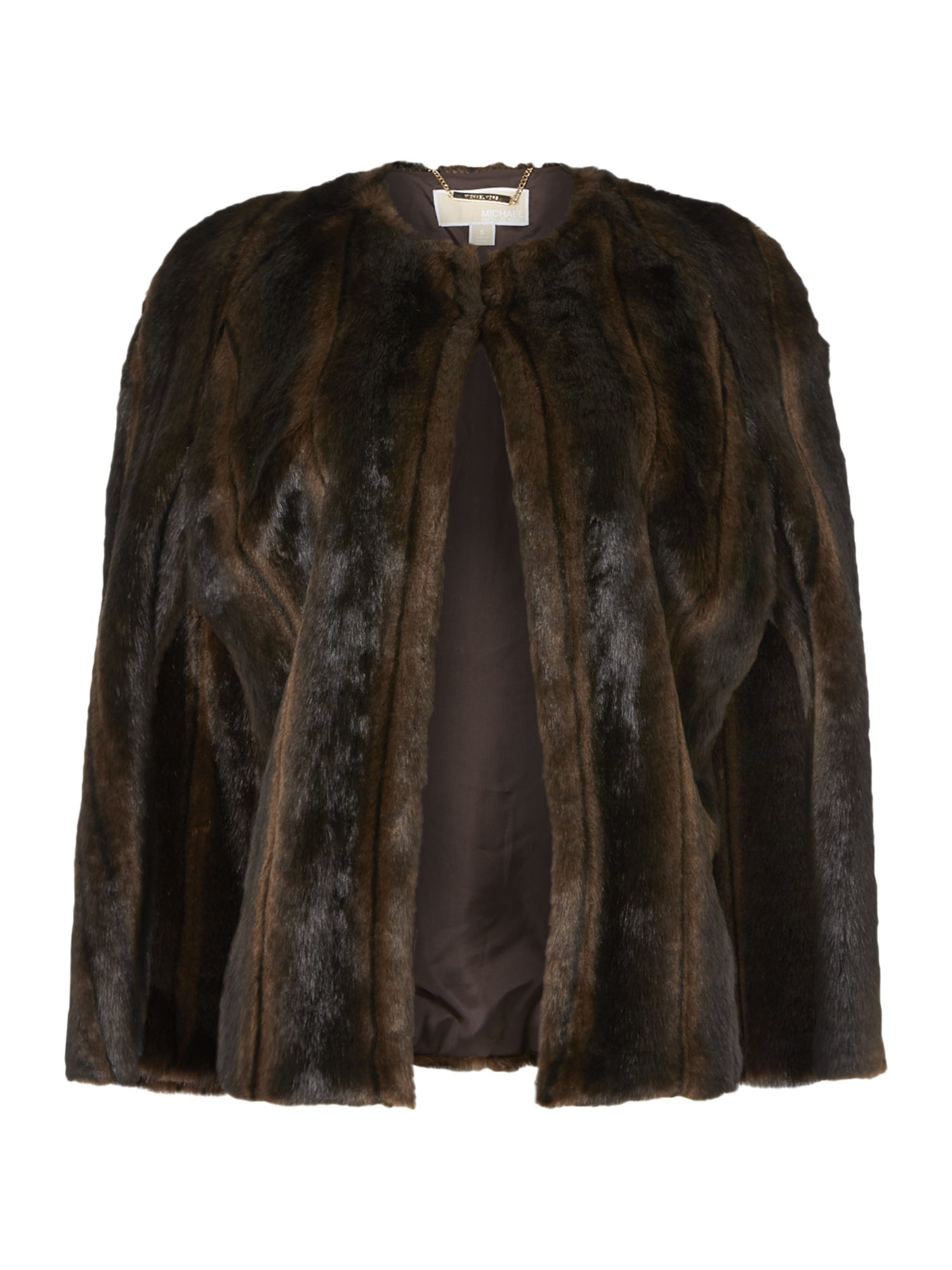 Wedding Faux Fur Cape michael kors faux fur cape in brown lyst gallery