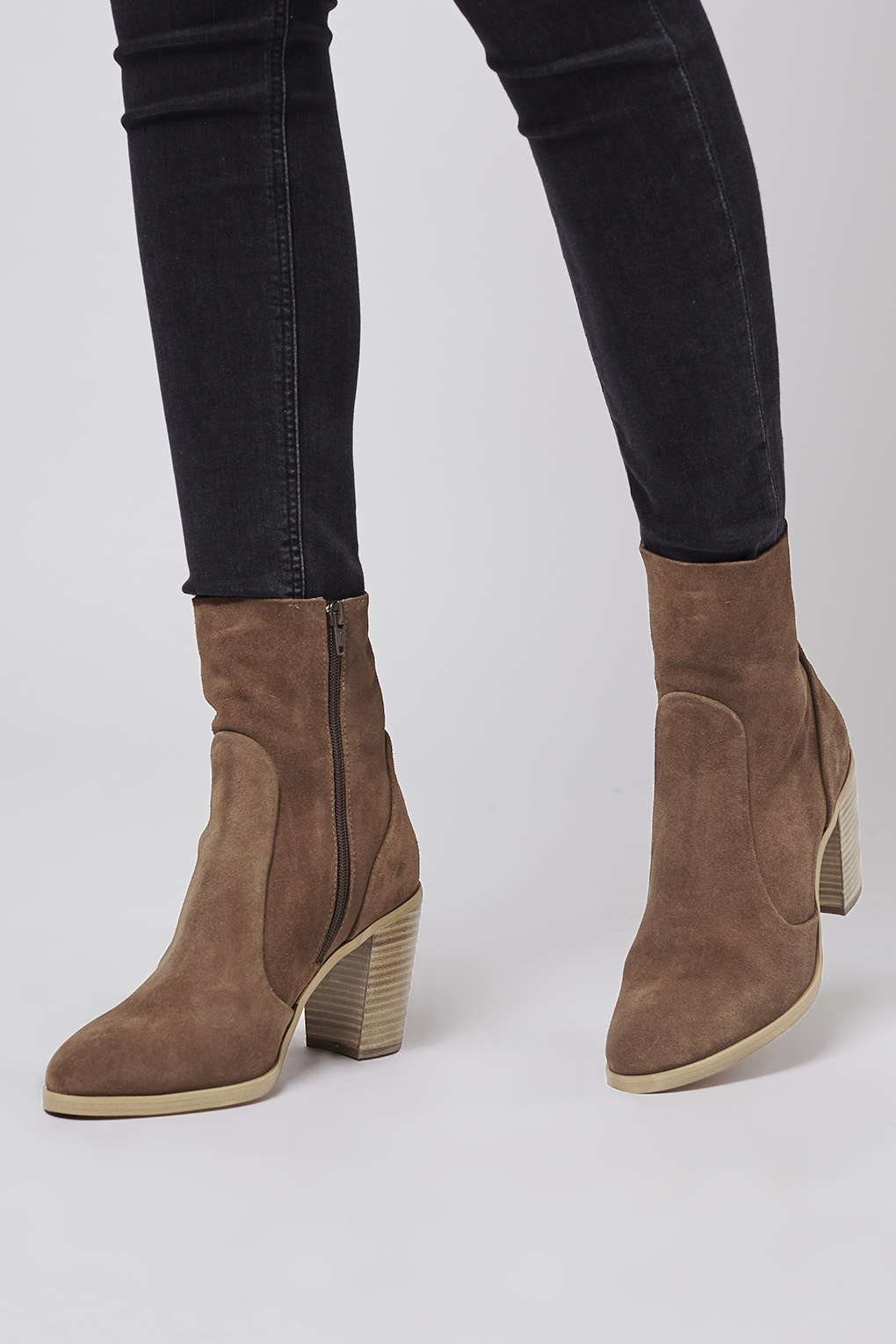 Magnificent Suede Sock Boots in Brown Lyst