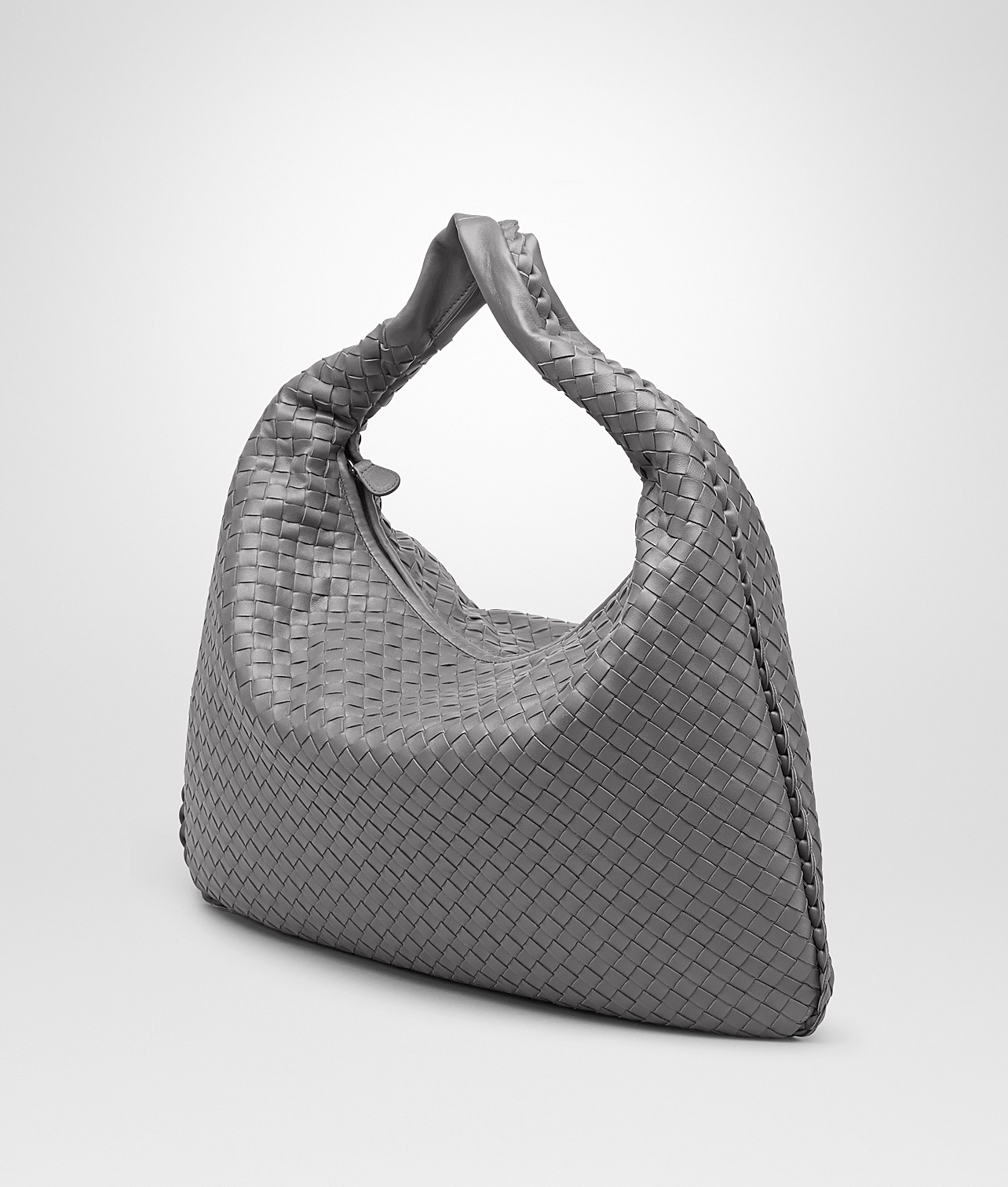 Bottega Veneta New Light Grey Intrecciato Nappa Large Veneta in Gray - Lyst