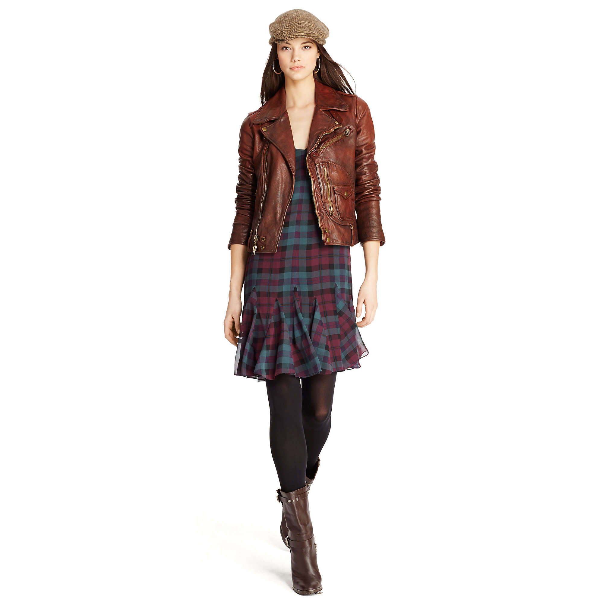 Polo Ralph Lauren Distressed Leather Jacket In Brown Lyst Gallery