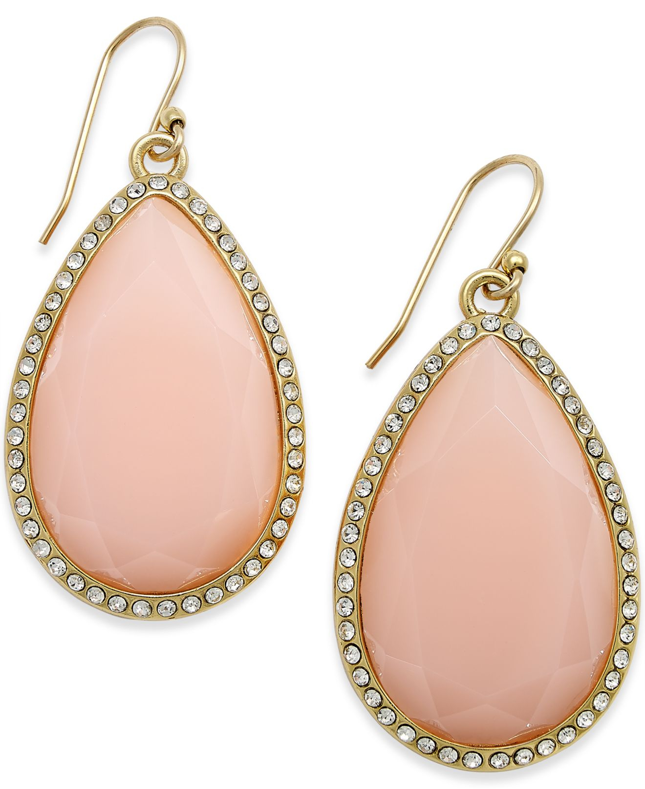 Lyst Kate Spade New York 14k Gold Plated Pavé Faceted Teardrop Gallery
