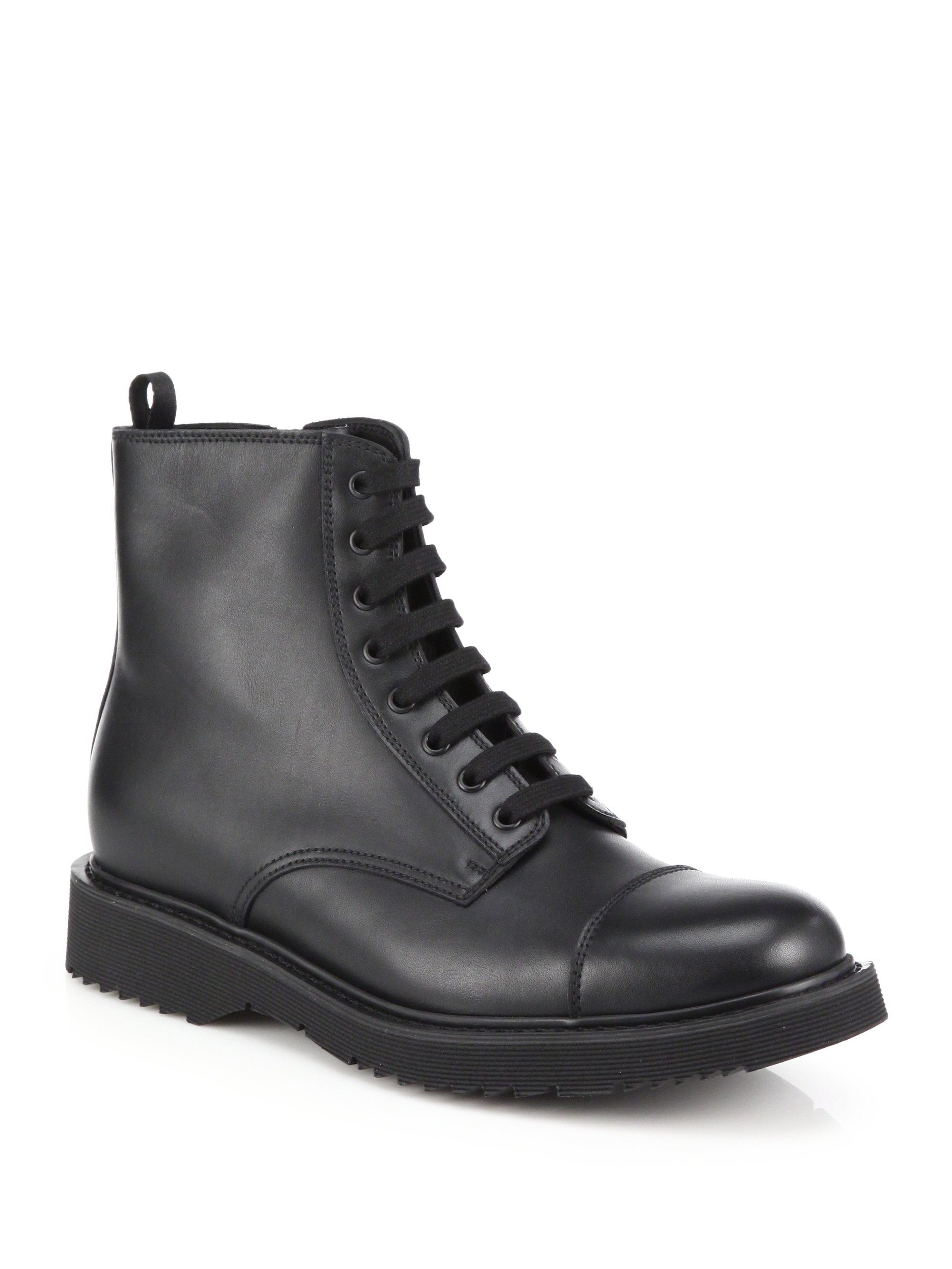 prada men's lace up boots