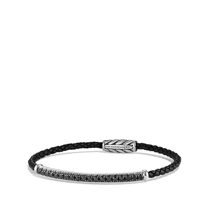 David yurman Chevron Bracelet In Black With Black Diamonds in Black for ...