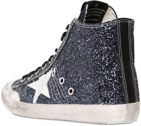 goose sneakers golden francy deluxe glitter leather brand