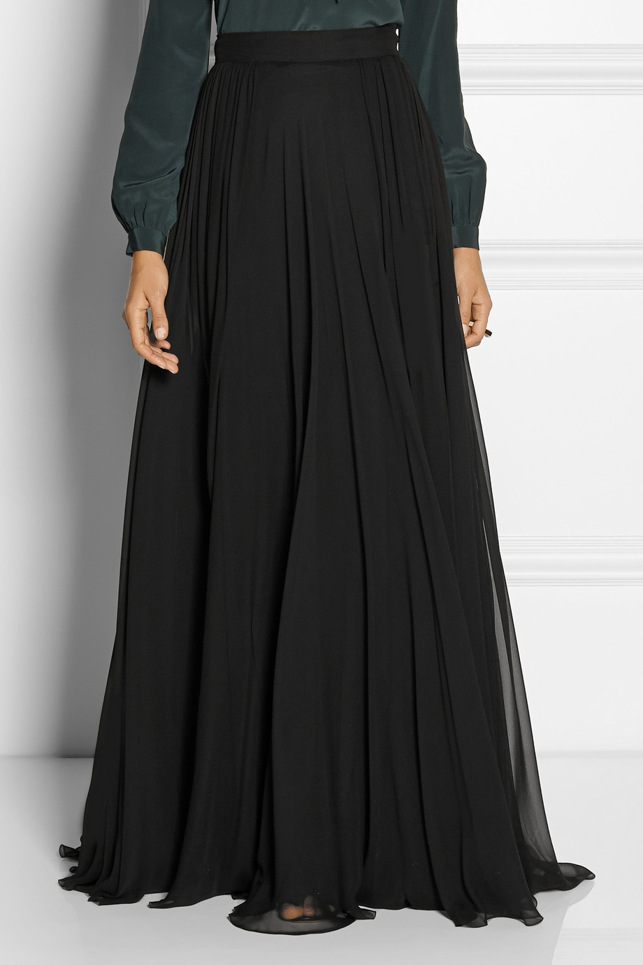 zumeet s maxi skirt pleated chiffon skirt black zumeet elie saab pleated silk chiffon maxi skirt in black lyst zumeet s maxi skirt pleated chiffon skirt black zumeet elie saab pleated silk chiffon maxi skirt in black lyst