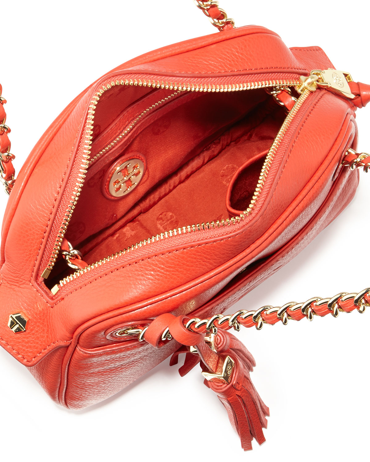Tory burch Thea Chain-strap Crossbody Bag in Red | Lyst