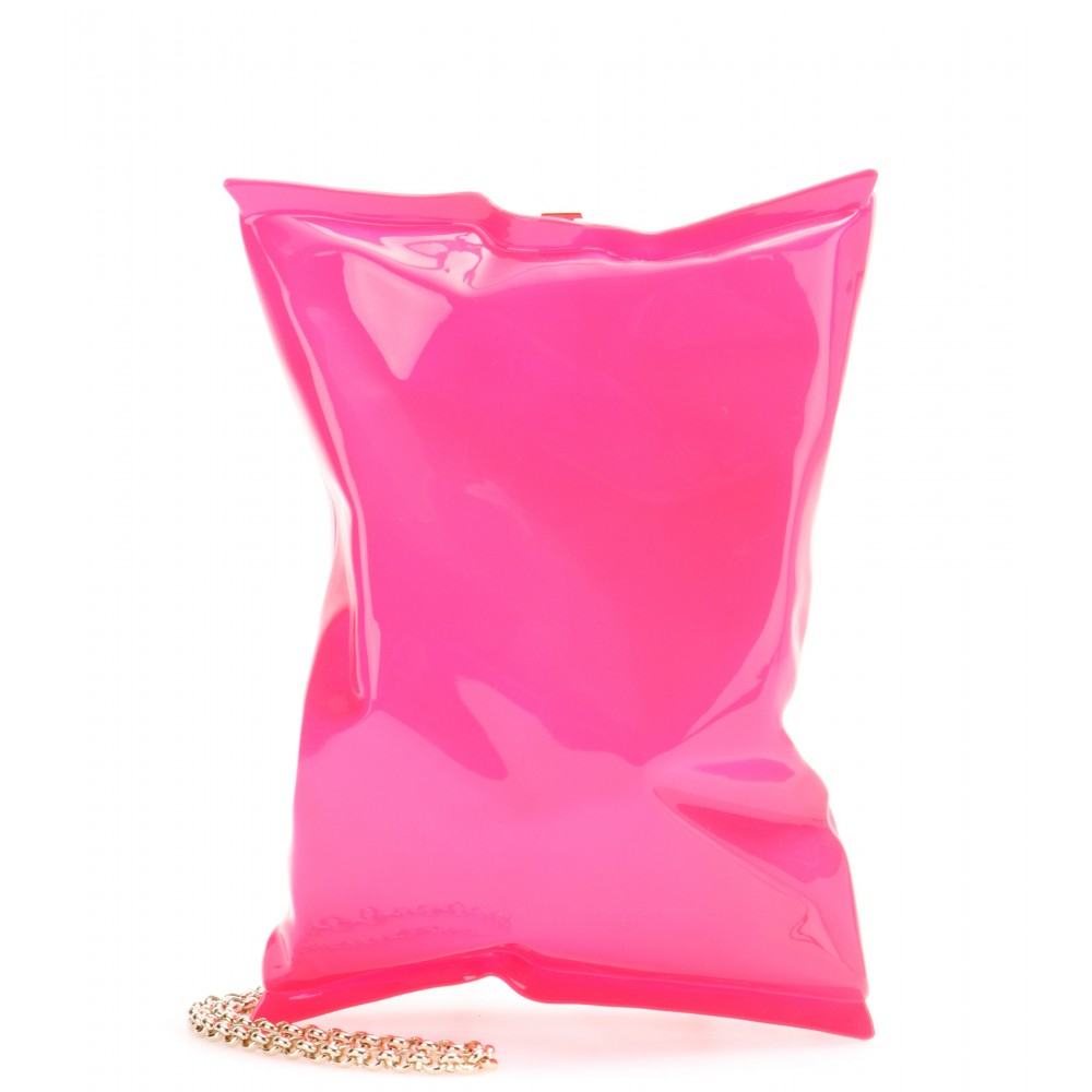 Lyst - Anya Hindmarch Crisp Packet Metal Clutch in Pink