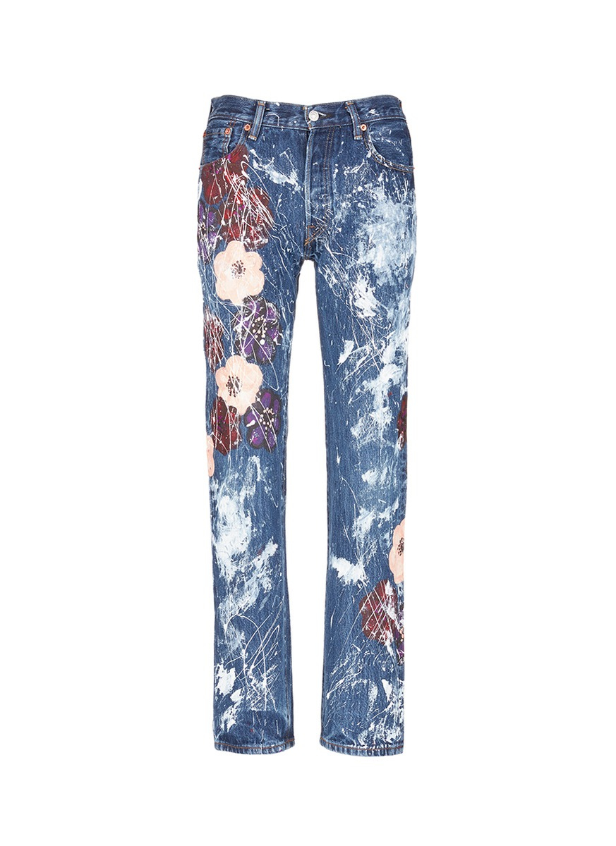 Lyst - Rialto Jean Project One Of A Kind Hand-painted Cherry Blossom ...