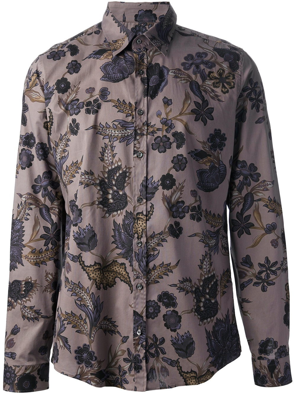 Gucci Floral Print Shirt in Black for Men (grey) | Lyst