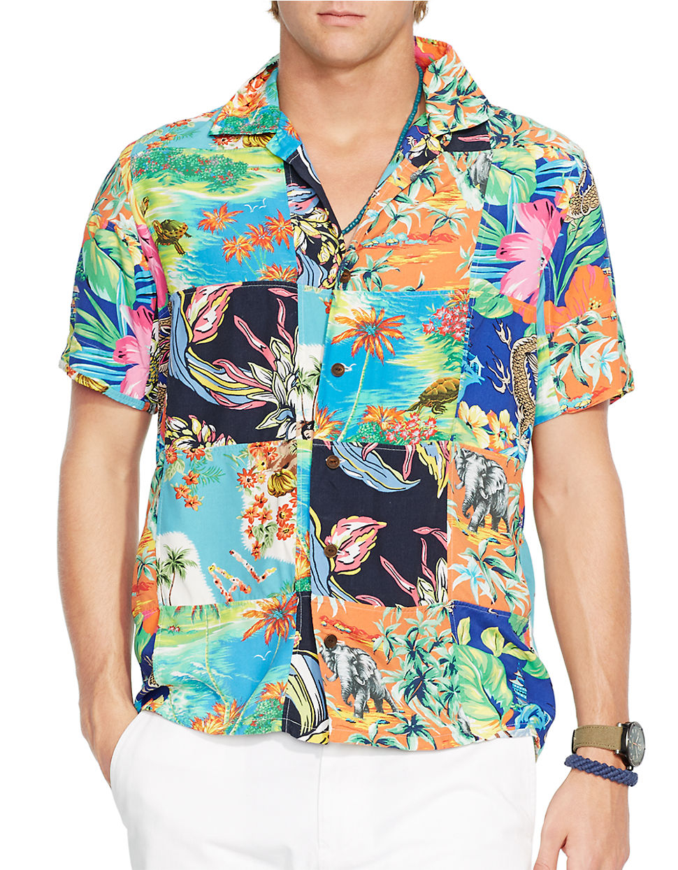 Lyst - Polo ralph lauren Hawaiian-Print Patchwork Camp Shirt for Men