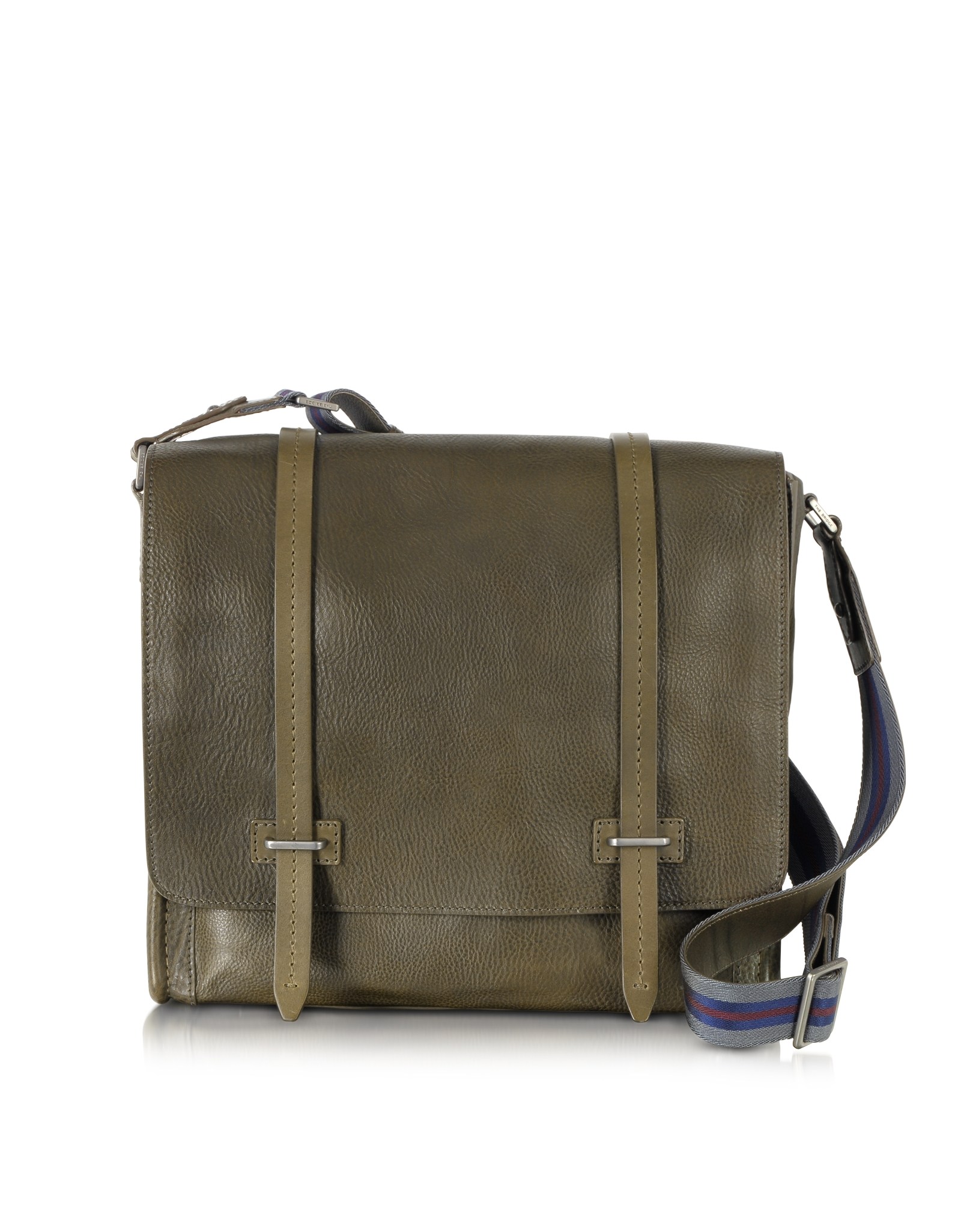 Lyst The Bridge Ascott Large Olive Green Leather Messenger Bag in