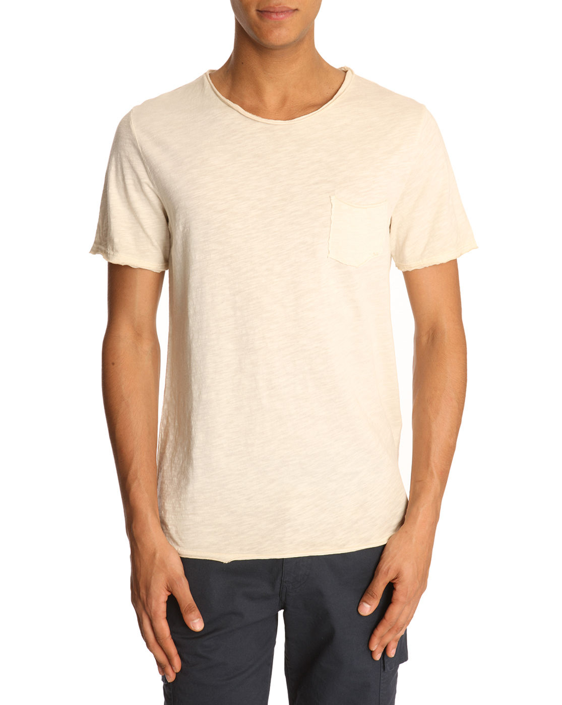Menlook label Simon Beige T-shirt in Beige for Men | Lyst