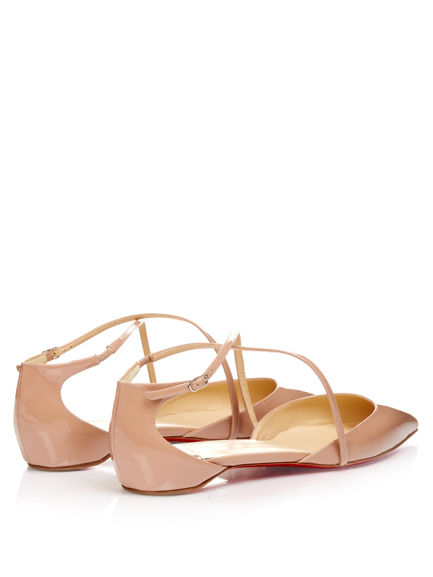 louboutin nude flat
