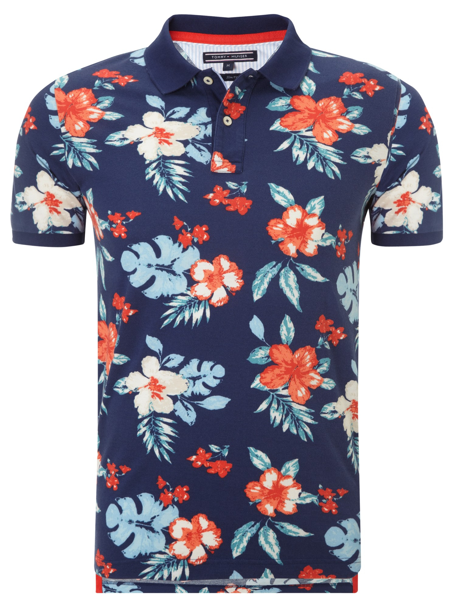 Tommy Hilfiger Reese Tropical Flower Polo Shirt in Sapphire (Blue) for ...