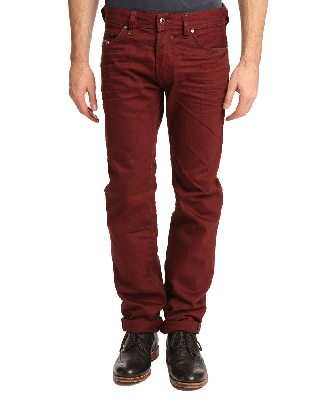 Diesel Safado Burgundy Straight Cut Jeans in Red for Men (burgundy) | Lyst