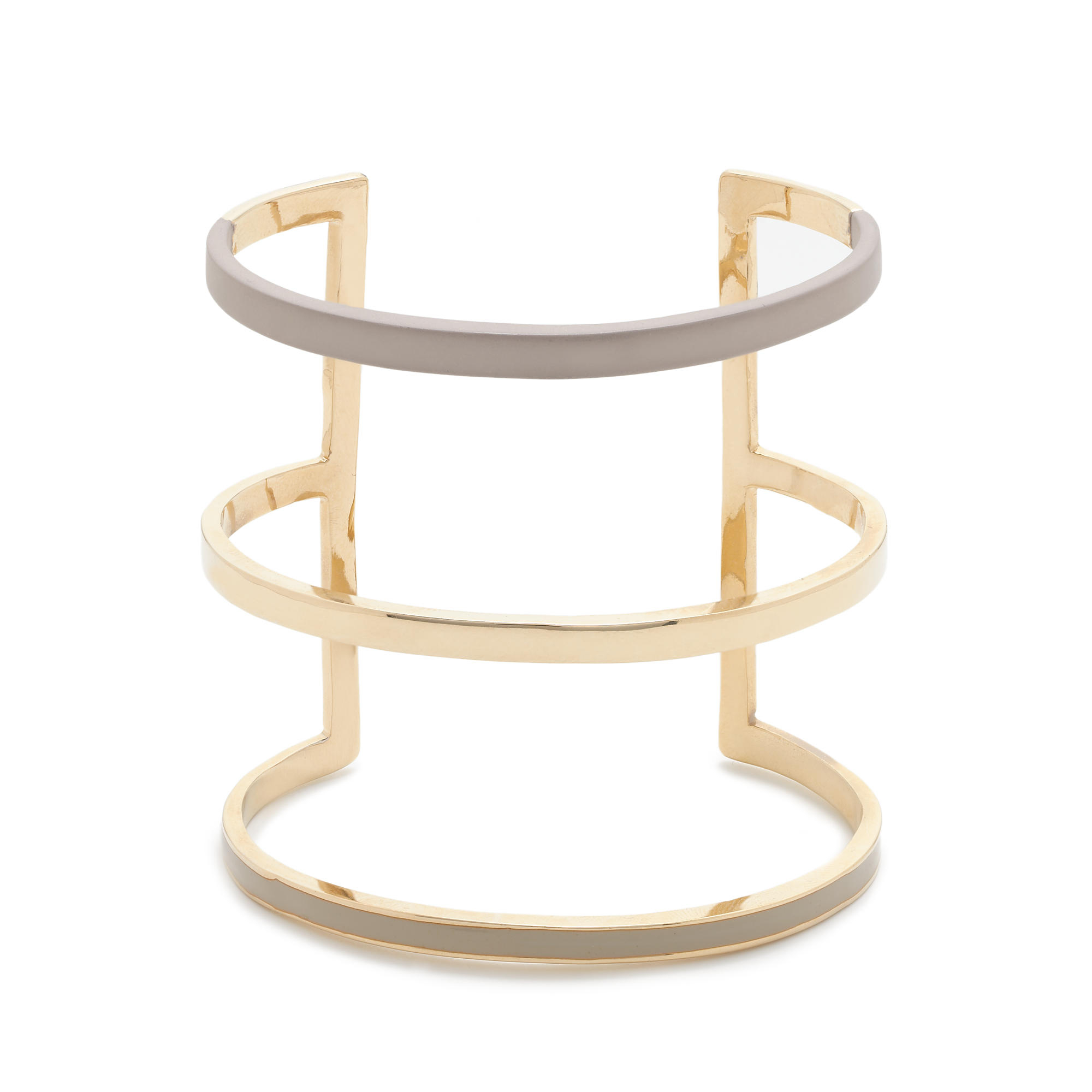 Lyst J.Crew Triple Bar Cuff Bracelet in Metallic