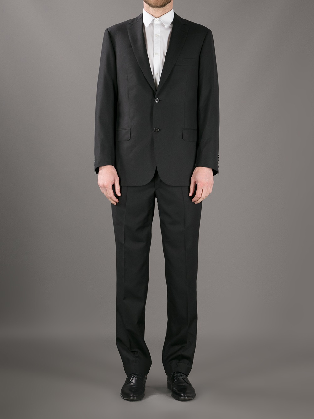 Brioni Two Button Suit in Black for Men | Lyst