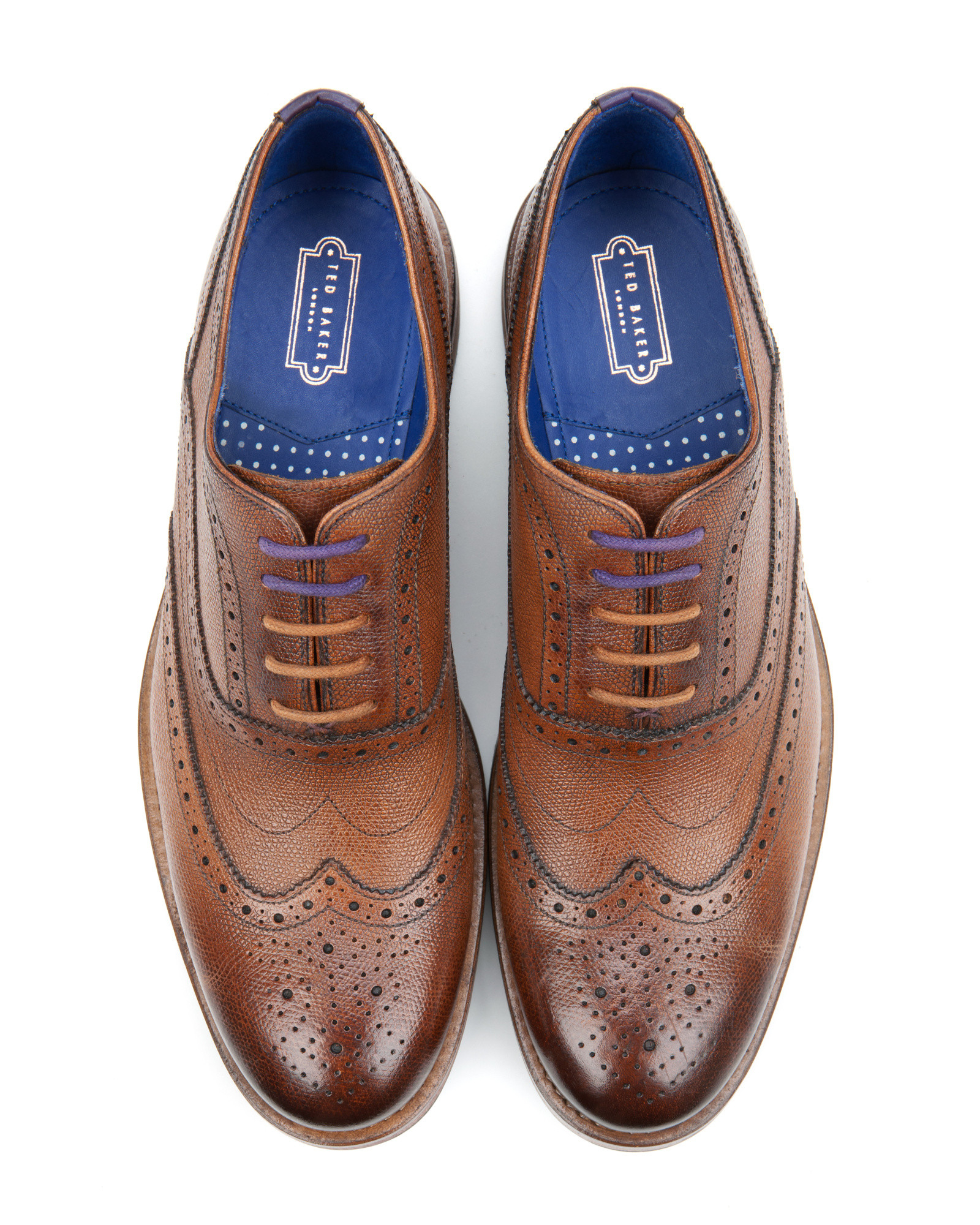 Ted baker Leather Oxford Brogues in Brown for Men | Lyst