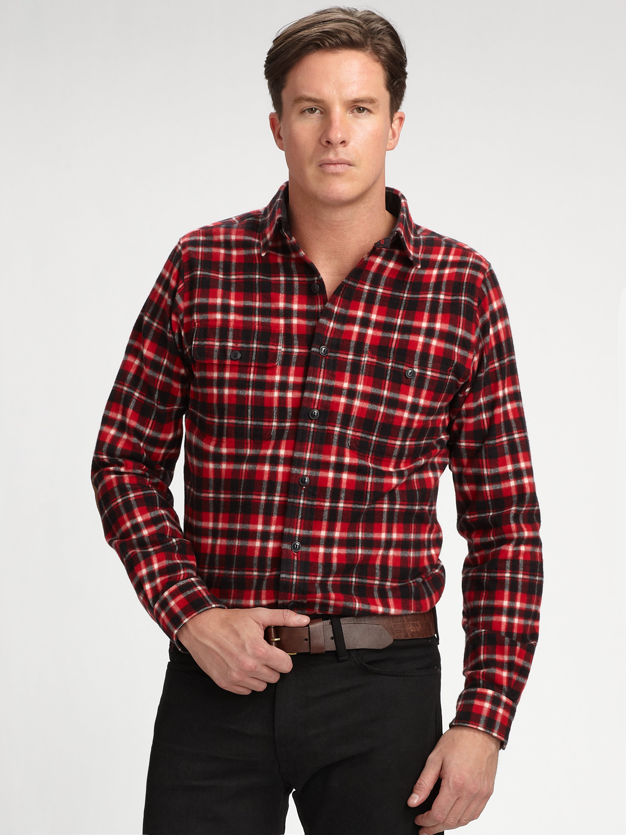 Lyst - Polo Ralph Lauren Trimfit Cottontwill Plaid Shirt for Men