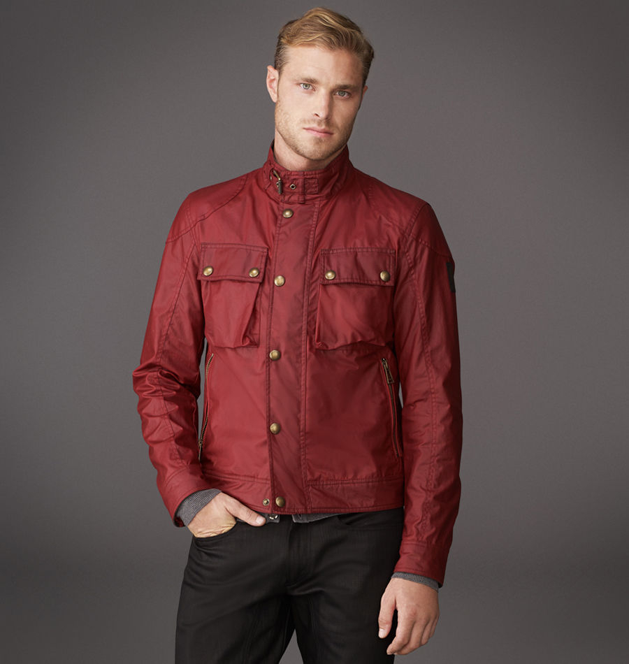 Belstaff Red Leather Bomber Jacket Belstaff Red Leather Bomber Jacket