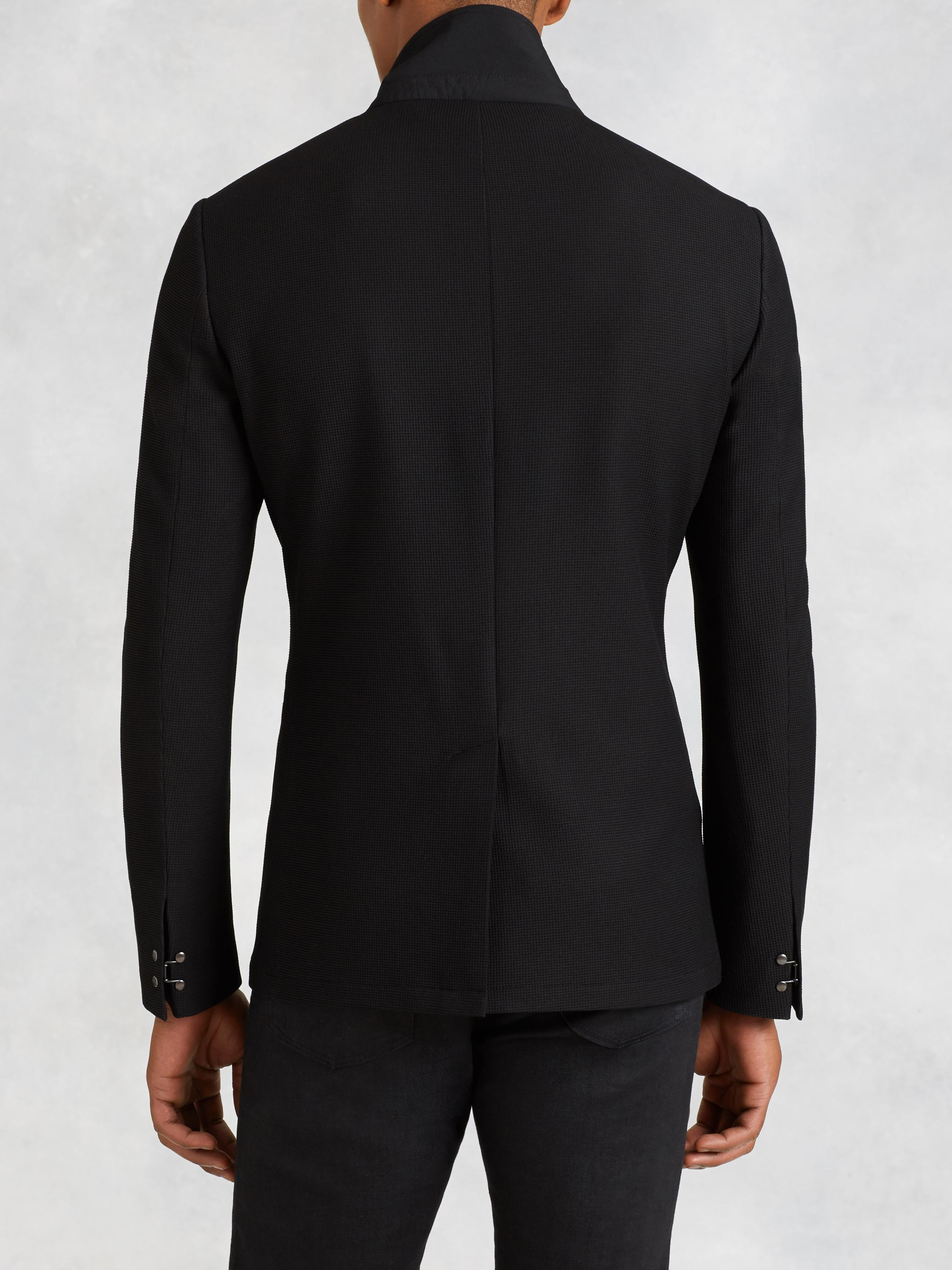 John Varvatos Cotton Hook & Bar Jacket in Black for Men Lyst