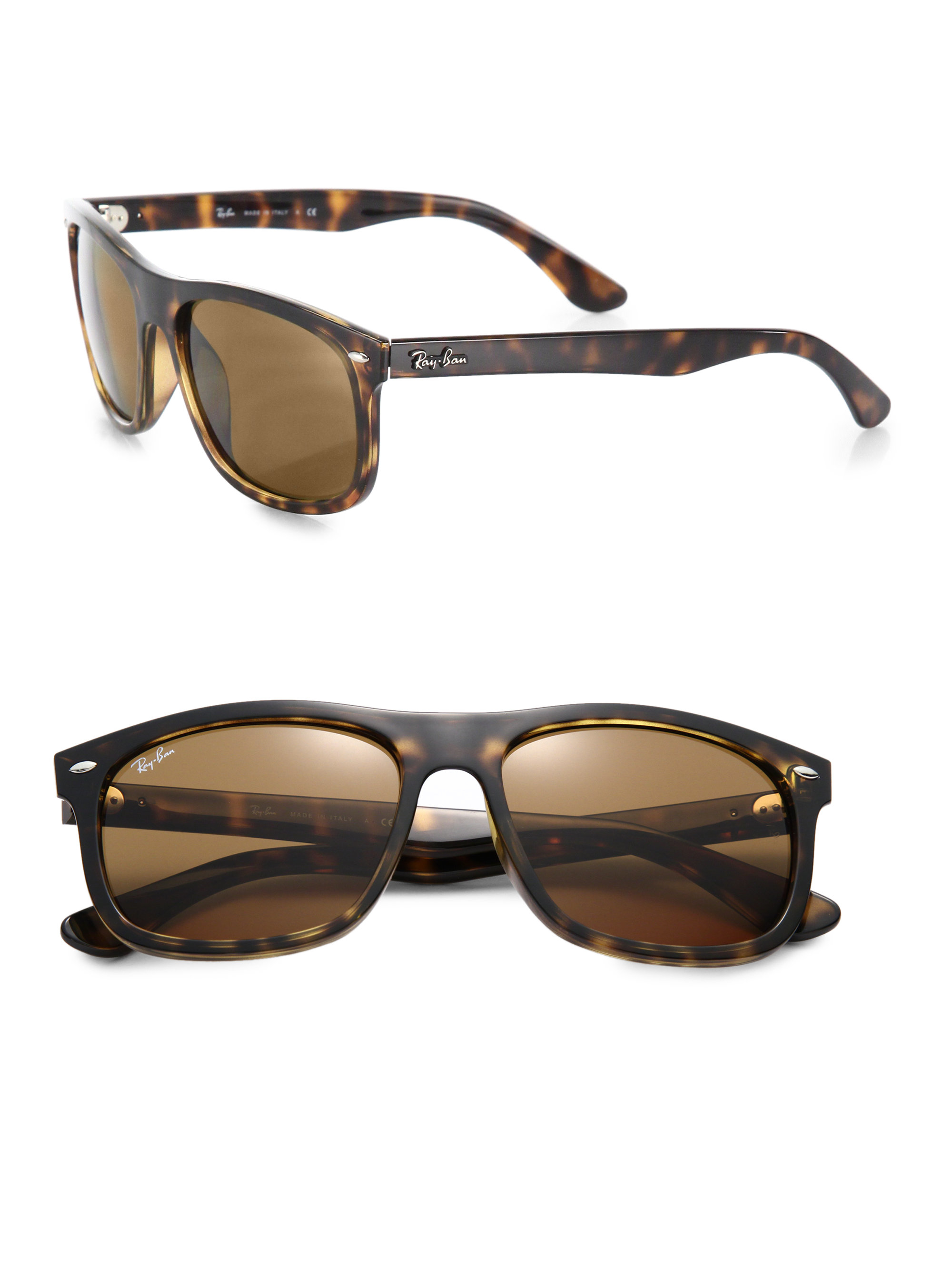 Ray-ban 56mm Rectangle Sunglasses in Brown for Men | Lyst