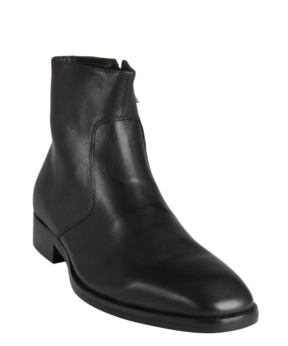 Lyst - Kenneth cole Black Leather Side Zip Color Scheme Ankle Boots in ...