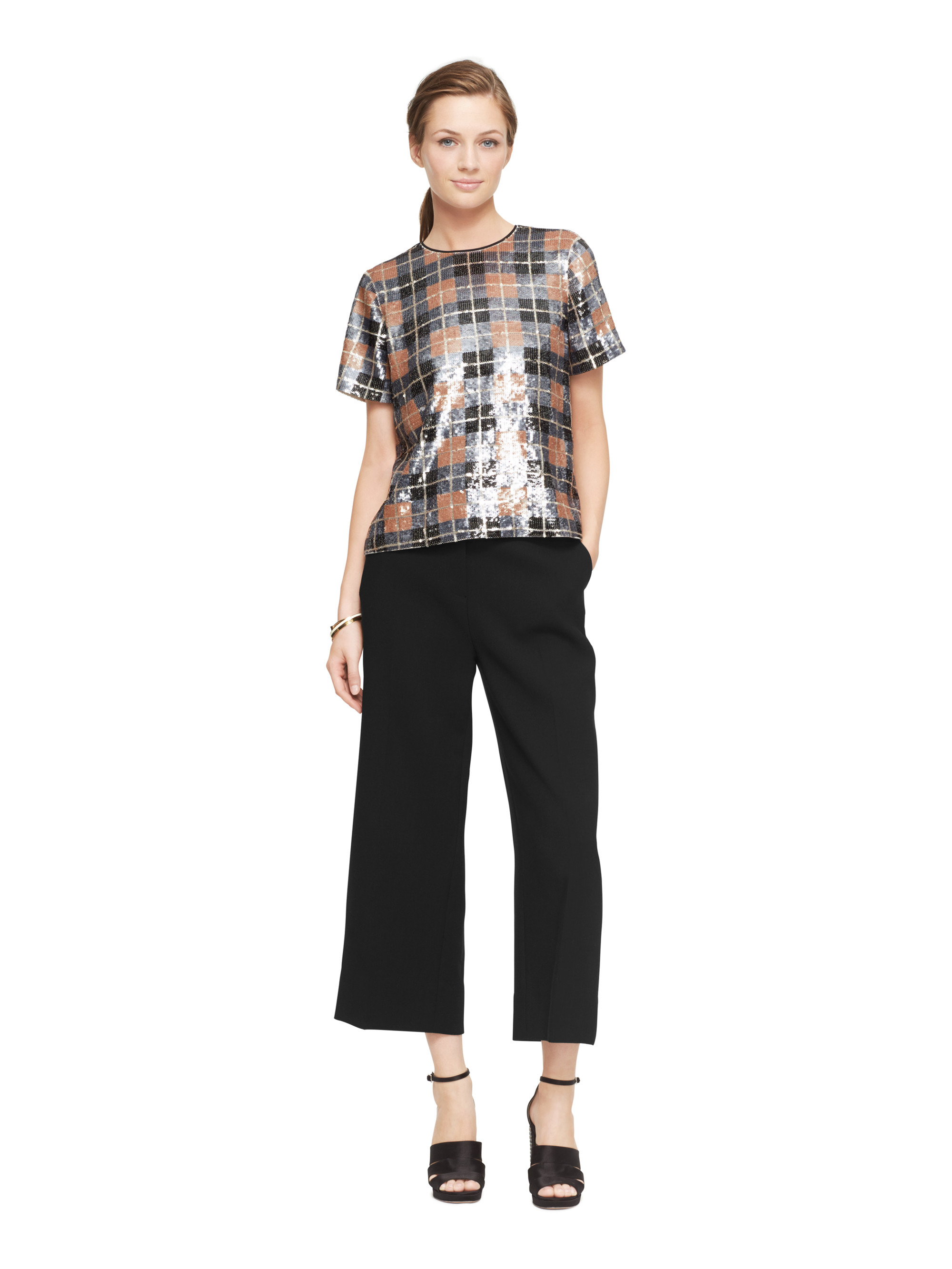 Lyst - Kate Spade New York Sequin Plaid Top