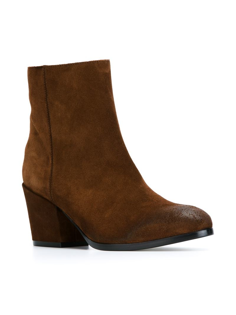 Lyst Buttero Suede Ankle Boots In Brown 