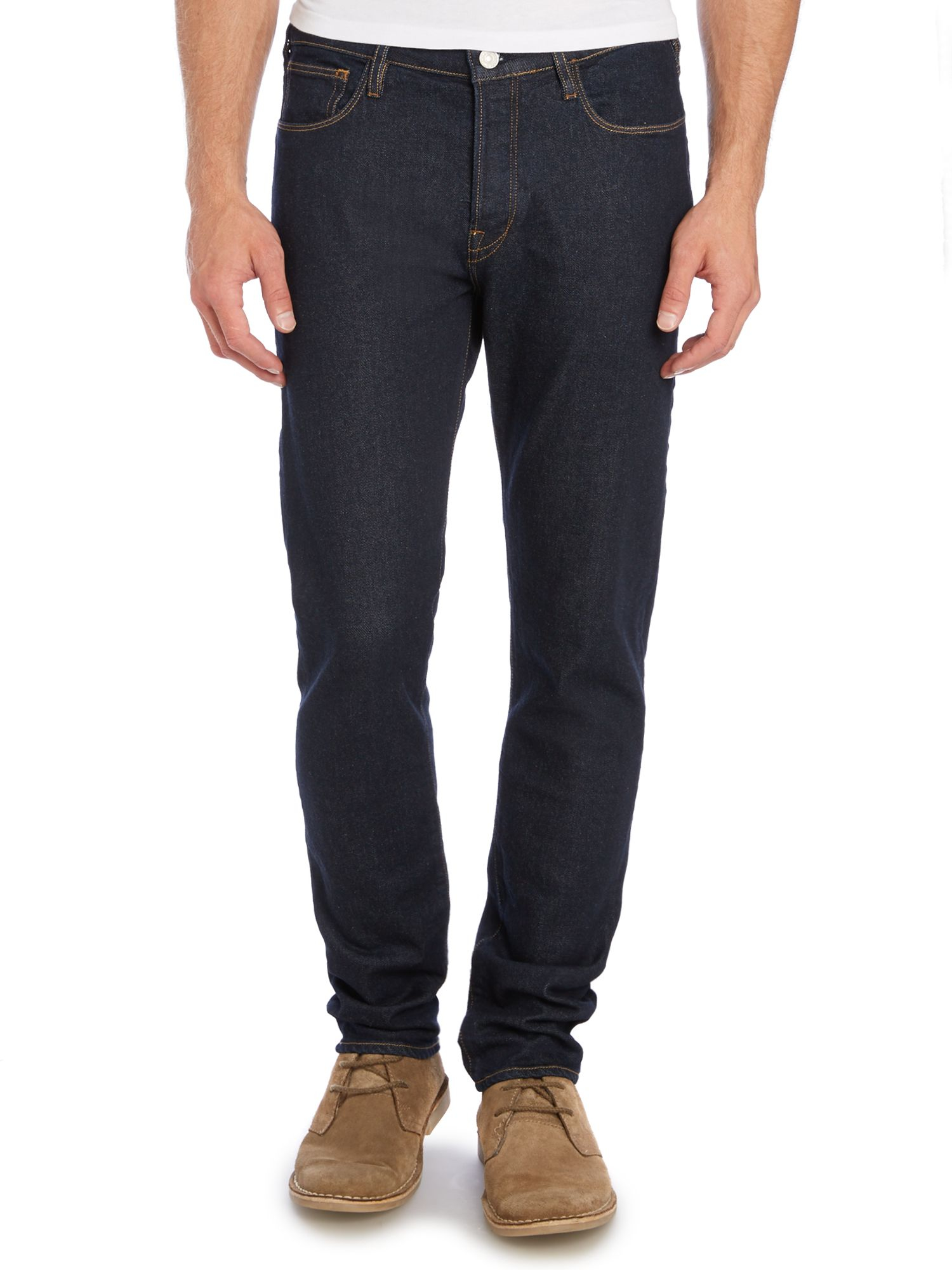 Paul Smith Tapered Fit Rinse Indigo Jeans in Blue for Men (Denim Rinse ...