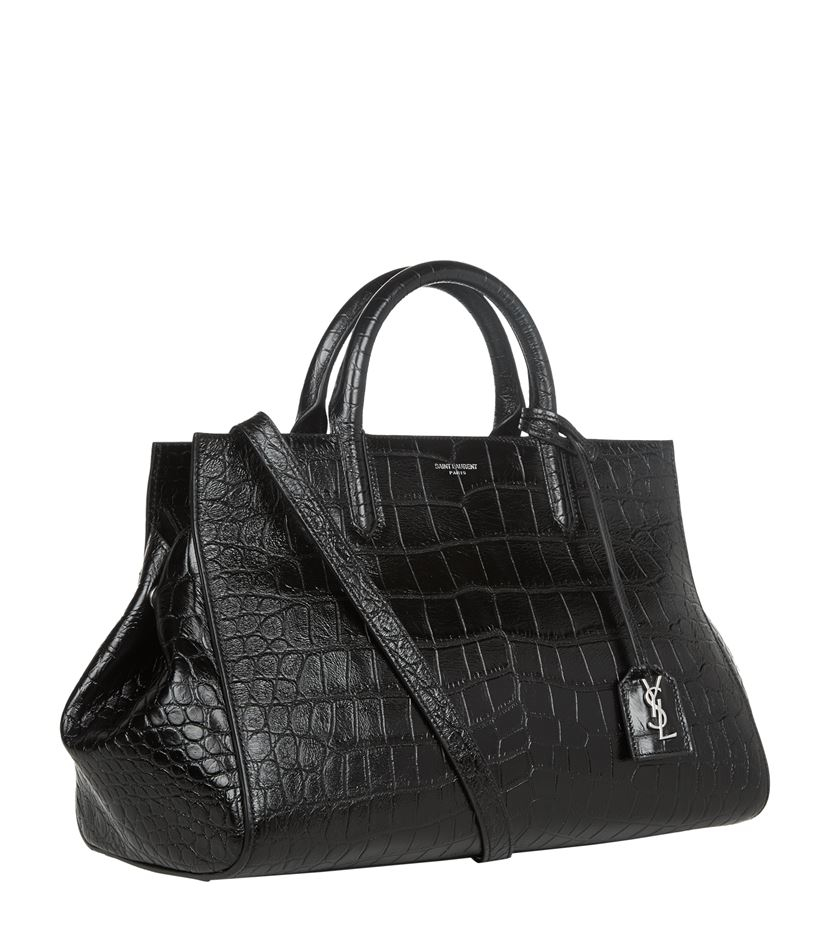 buy ysl clutch online - small cabas rive gauche bag in black grained leather