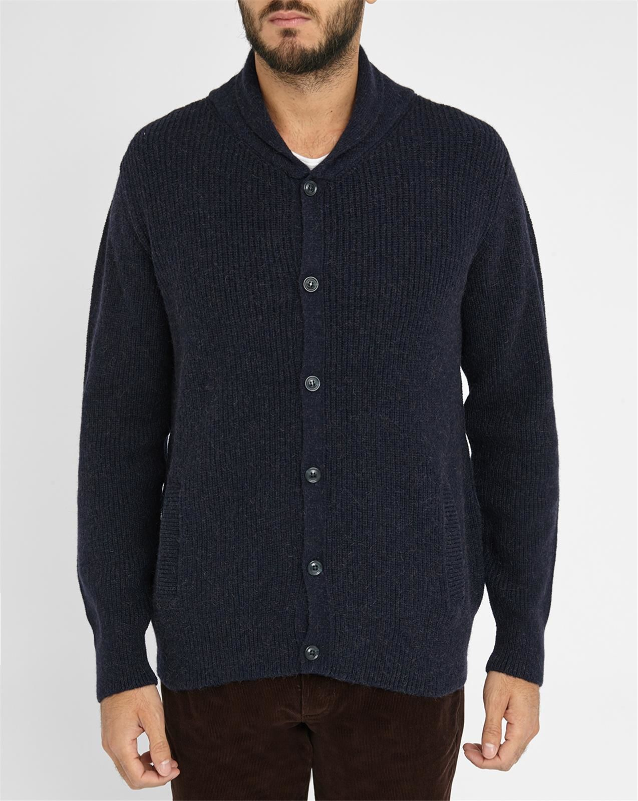 A.p.c. Navy Waves Button-up Cardigan in Blue for Men (navy) | Lyst