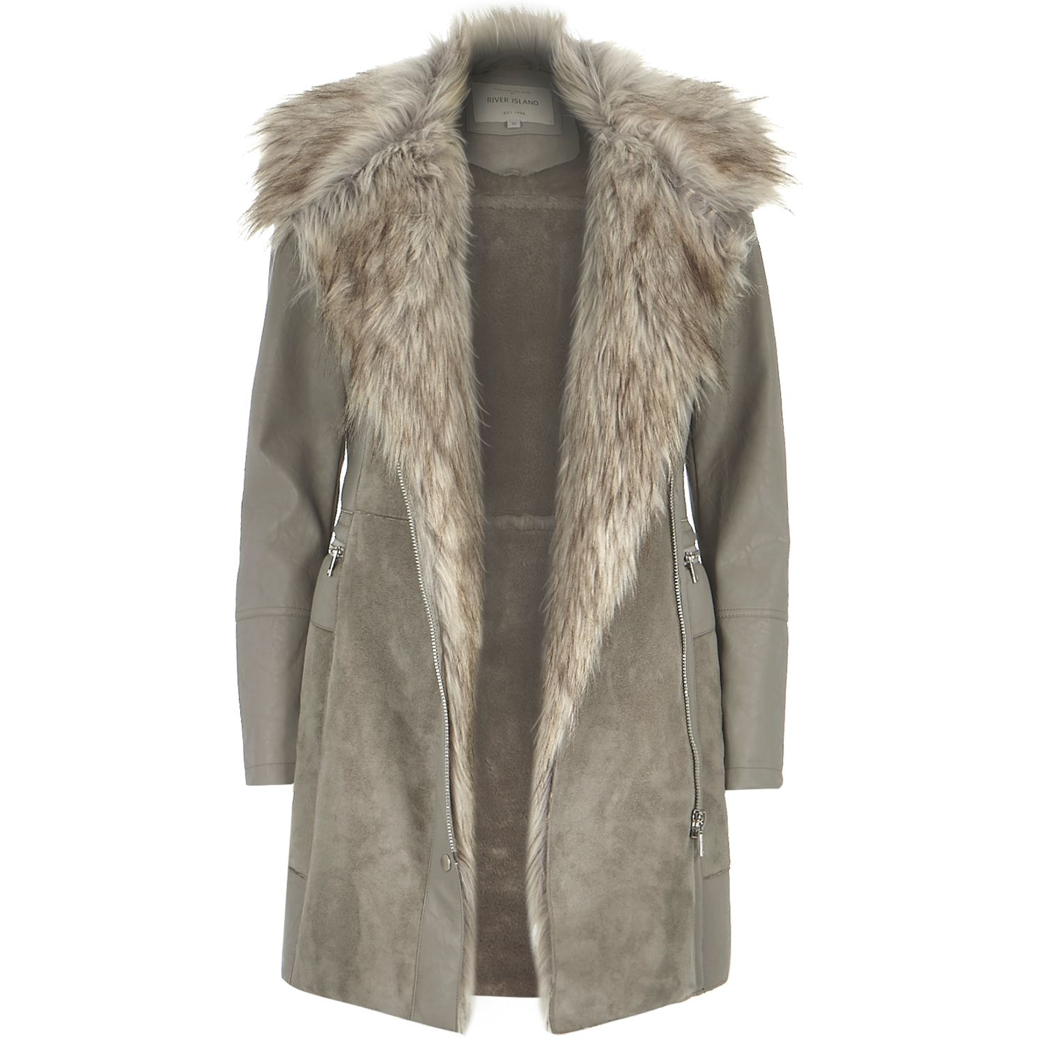 River Island Faux Fur Coats And Jackets Tradingbasis Gallery