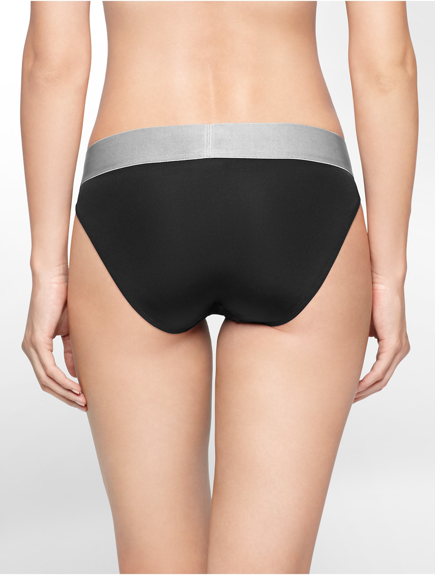 Calvin klein Underwear Steel Microfiber Bikini in Black Lyst