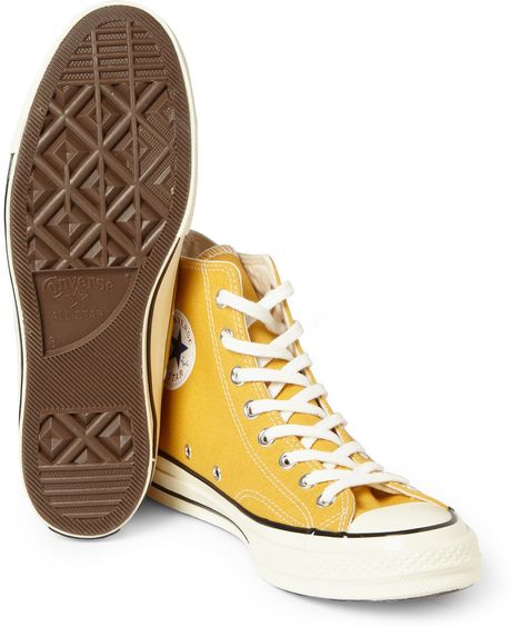 Converse Chuck Taylor Canvas High Top Sneakers in Yellow for Men | Lyst