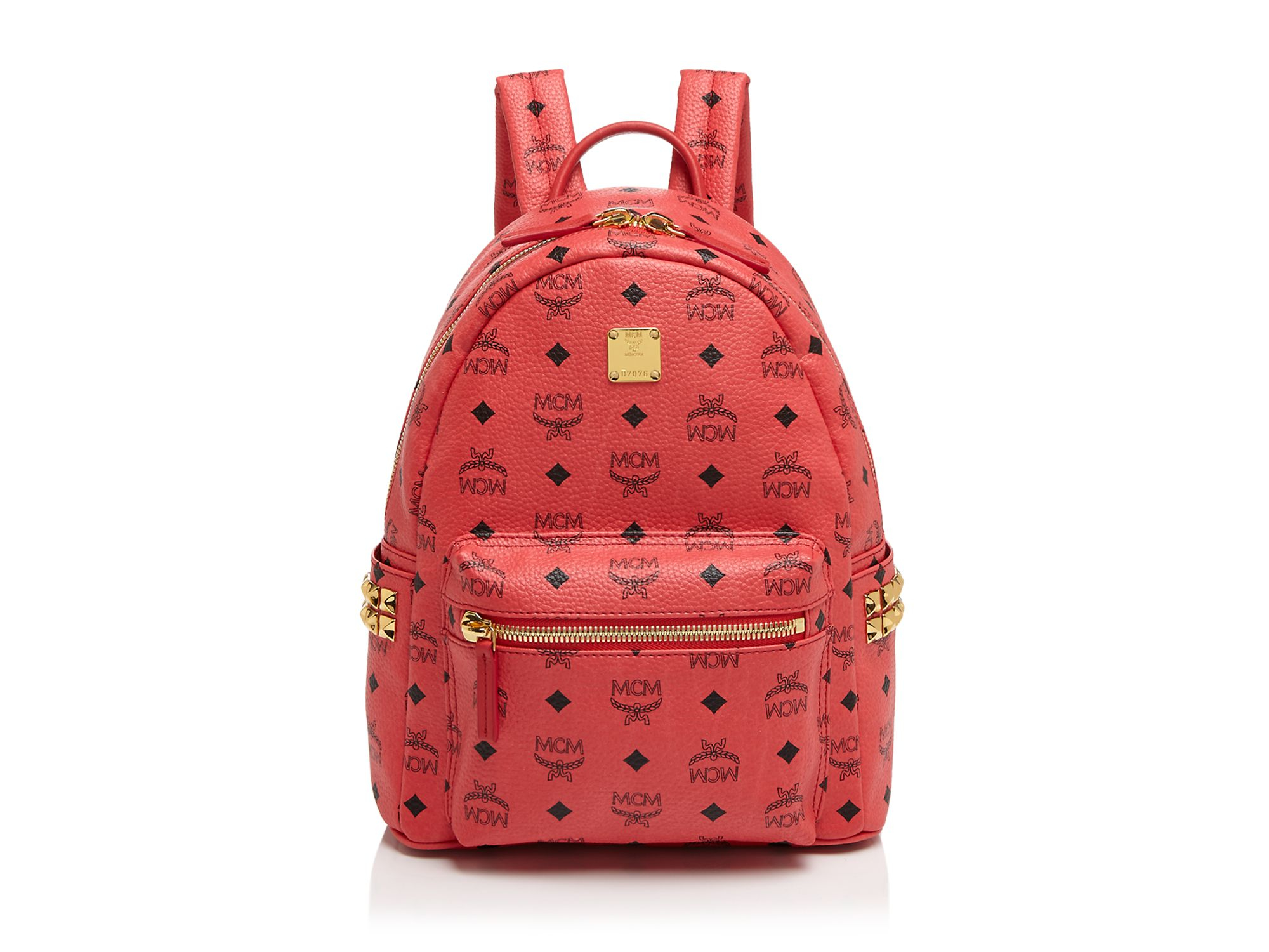 mens red mcm backpack