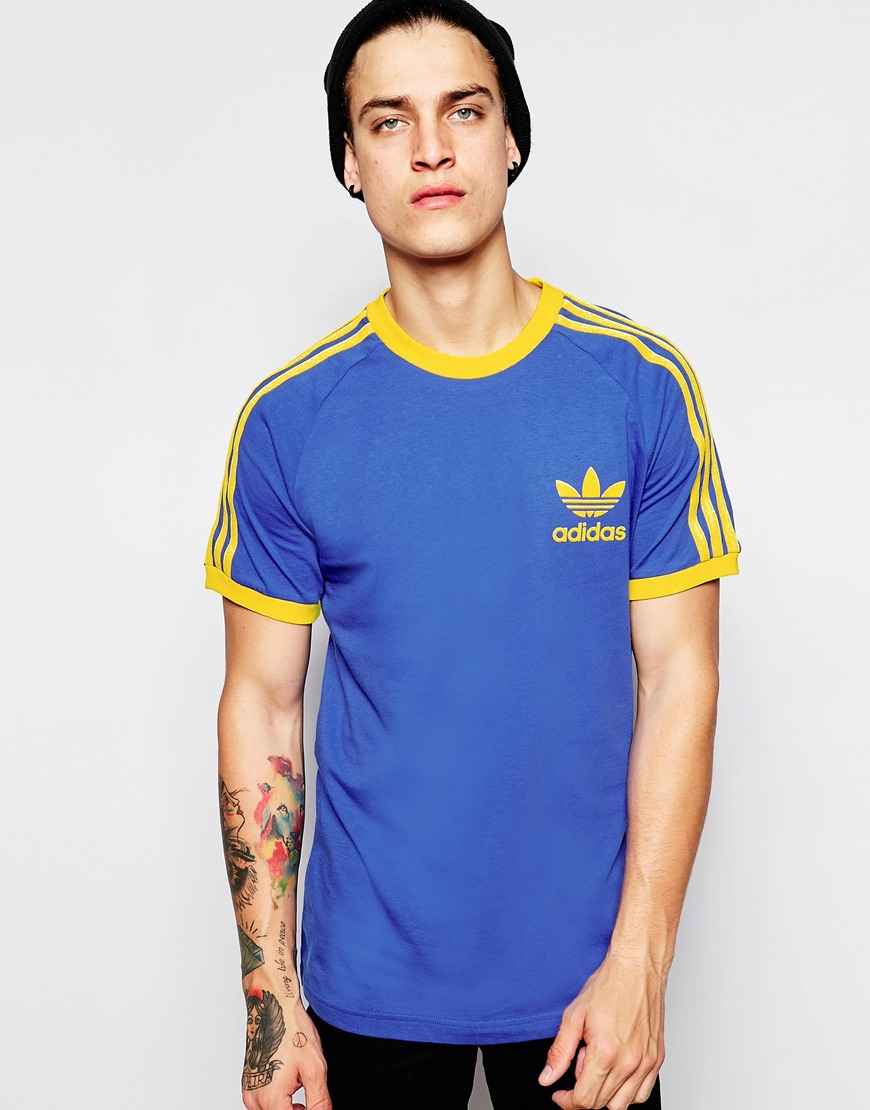 Adidas originals California T-shirt Ab7599 in Blue for Men | Lyst