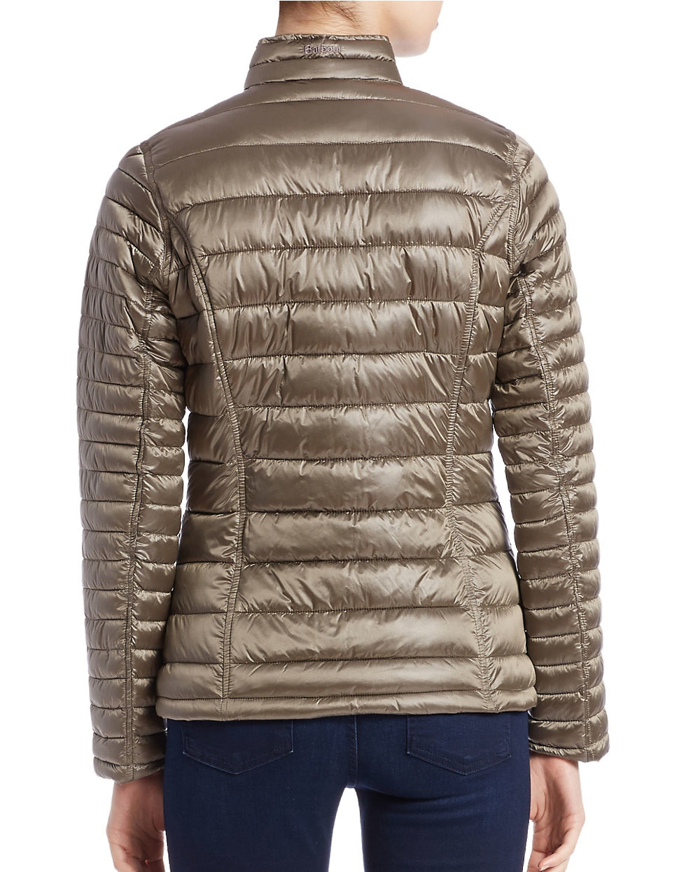 Barbour Packable Puffer Jacket in Brown Lyst
