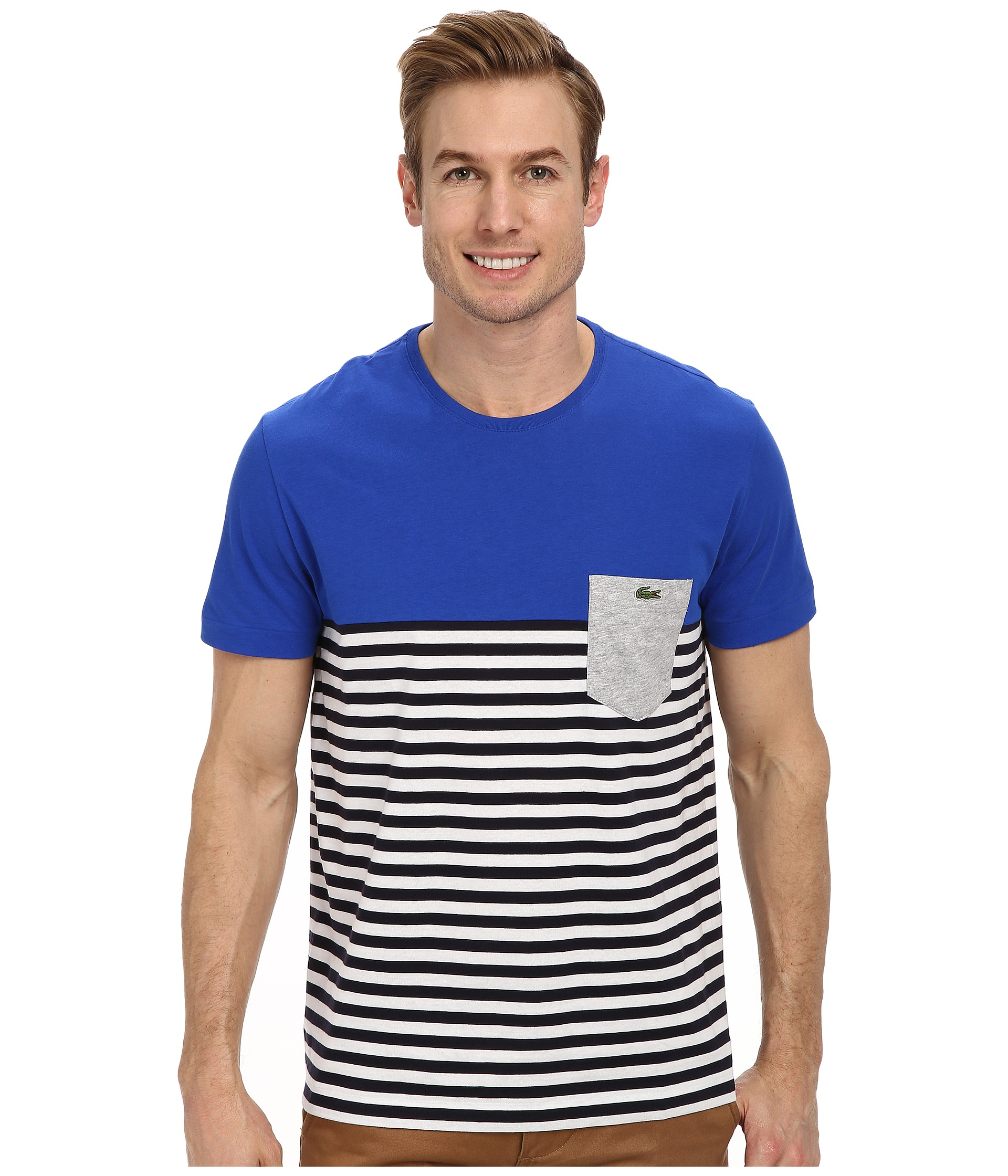 lacoste color block shirt