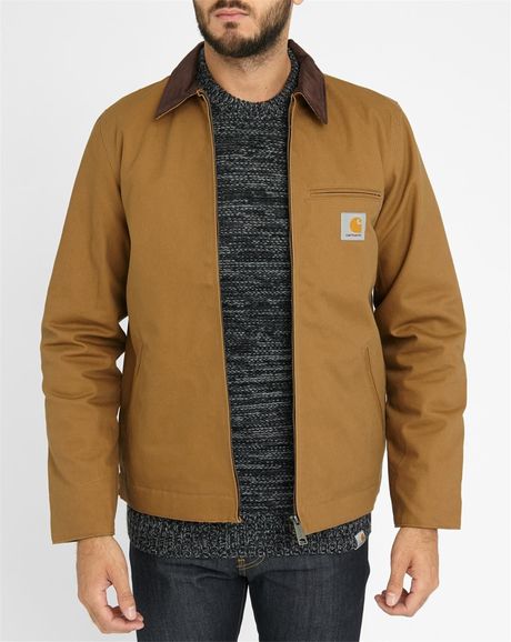 Carhartt | Brown Detroit Corduroy Collar Jacket for Men | Lyst