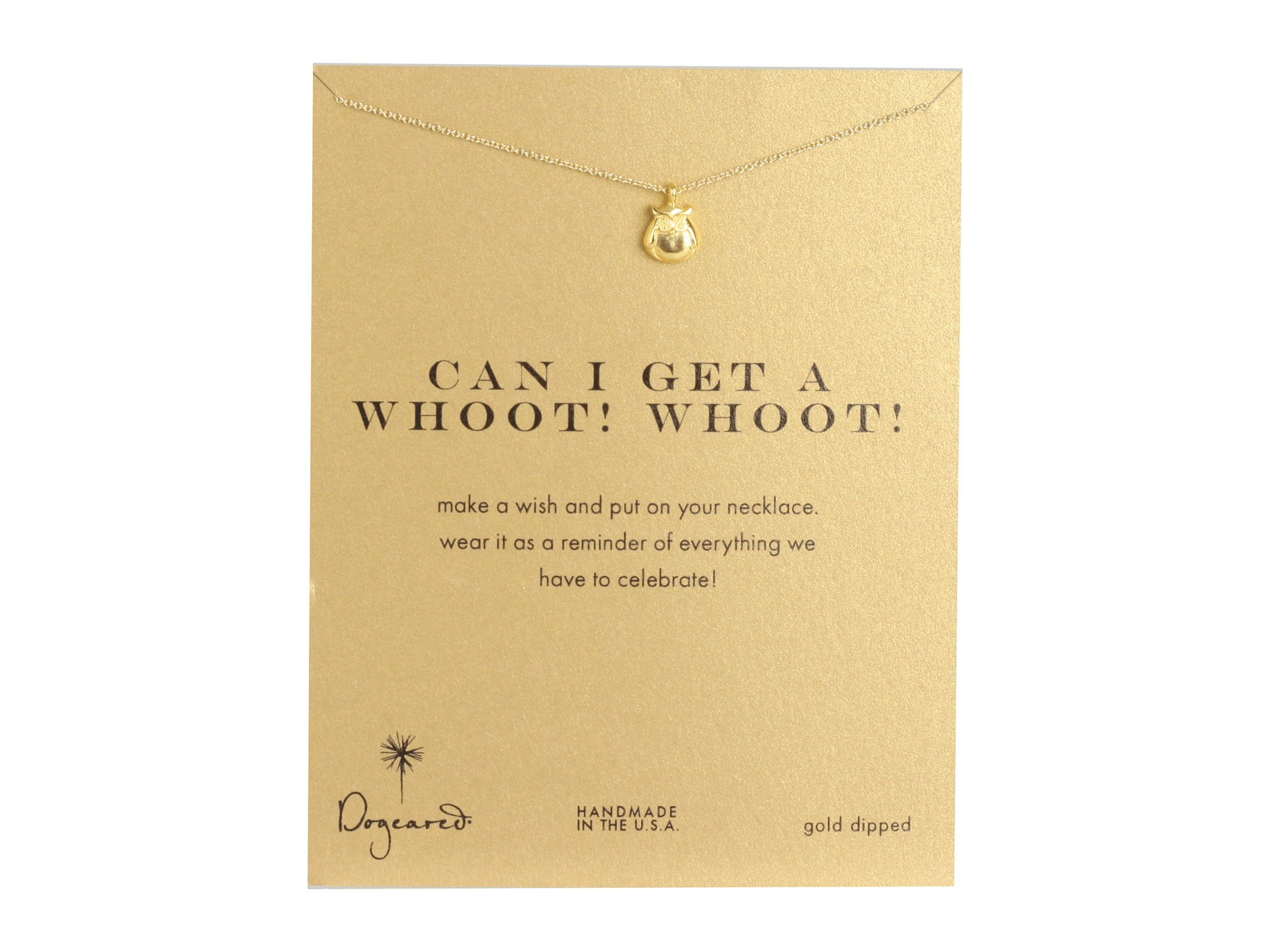 Dogeared Can I Get A Whoot Whoot Owl Necklace in Metallic | Lyst