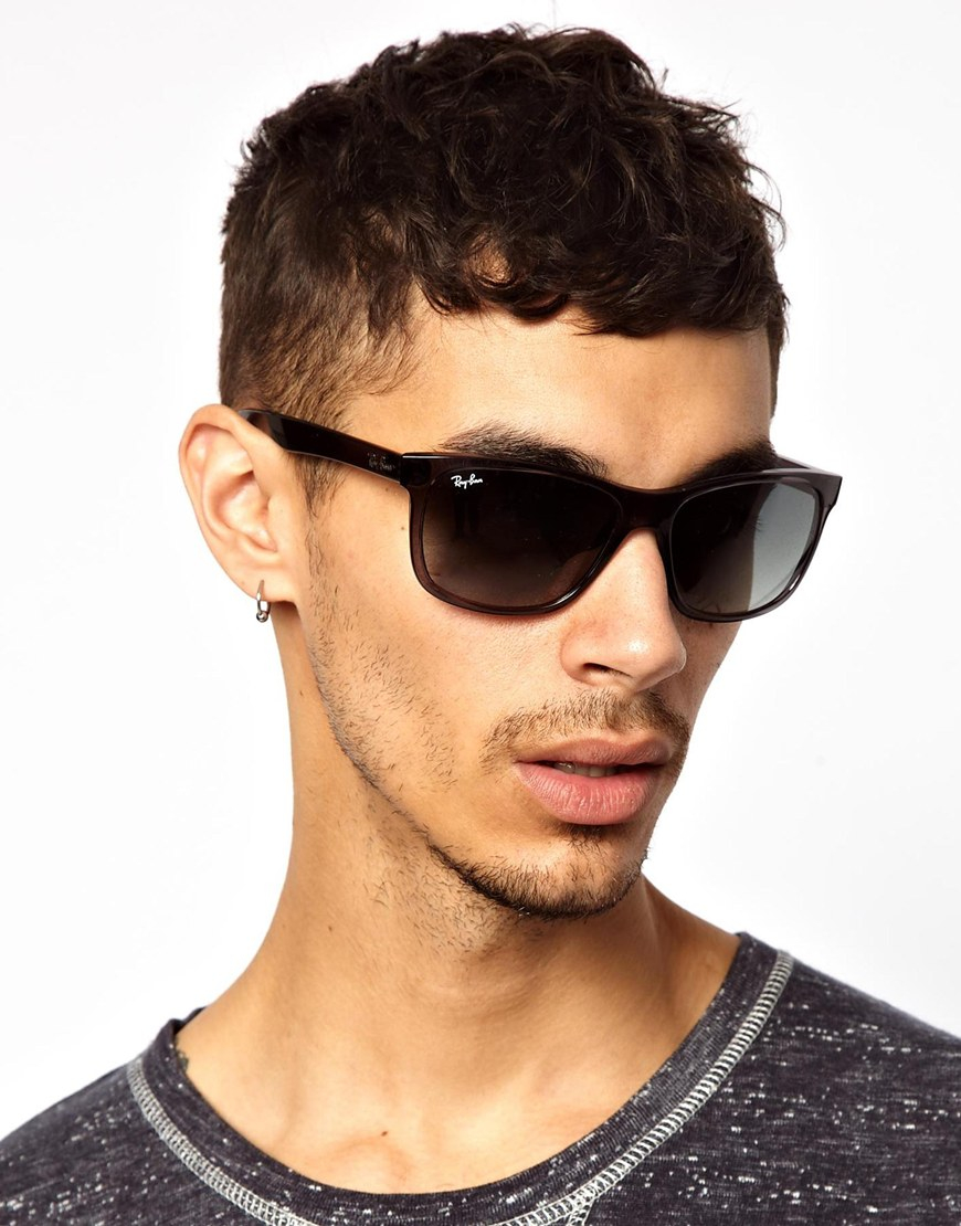 Lyst - Ray-Ban Crystal Wayfarer Sunglasses in Gray for Men