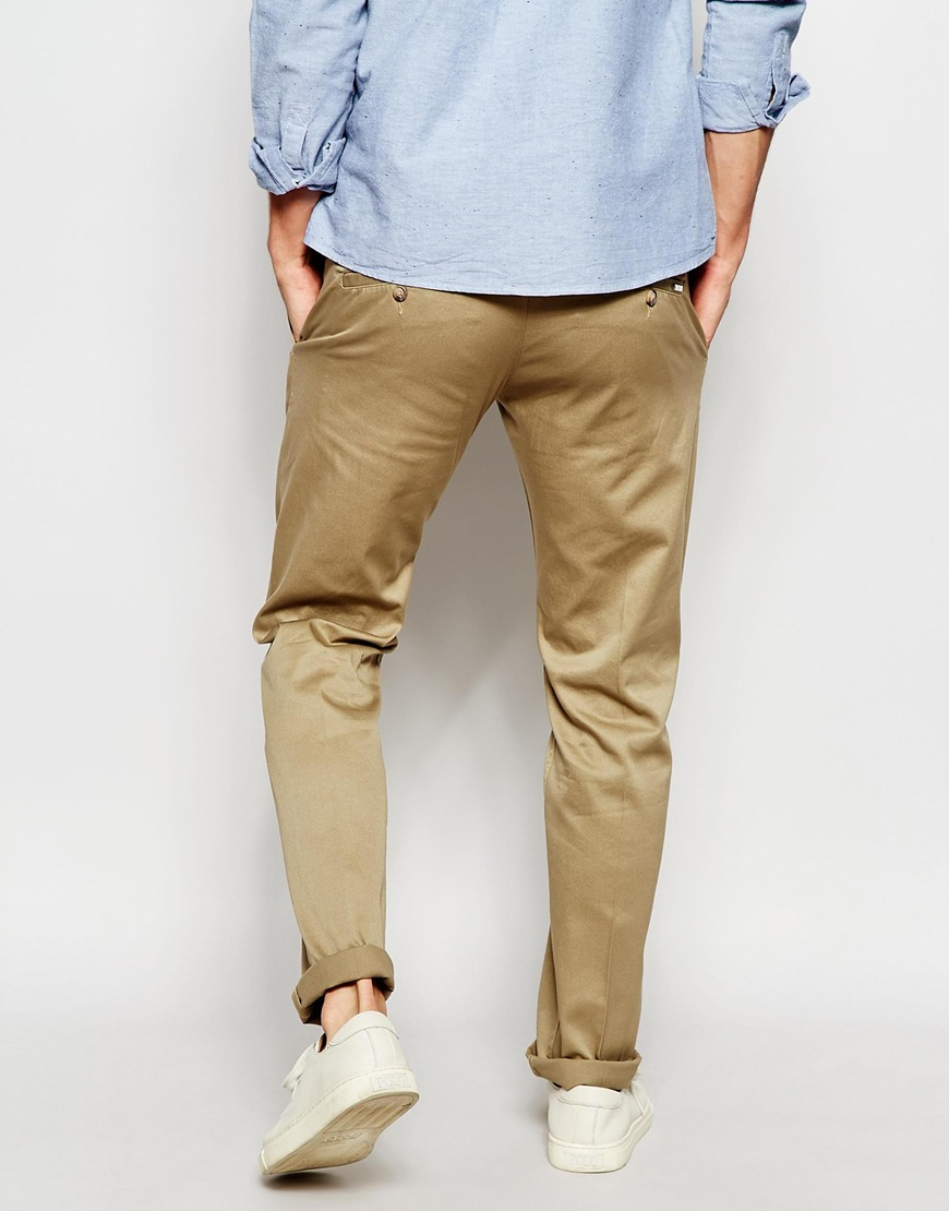 Lyst - Diesel Chinos P-aily Slim Tapered Fit in Natural for Men