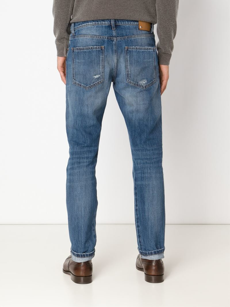 Lyst - Valentino Straight Leg Jeans in Blue for Men
