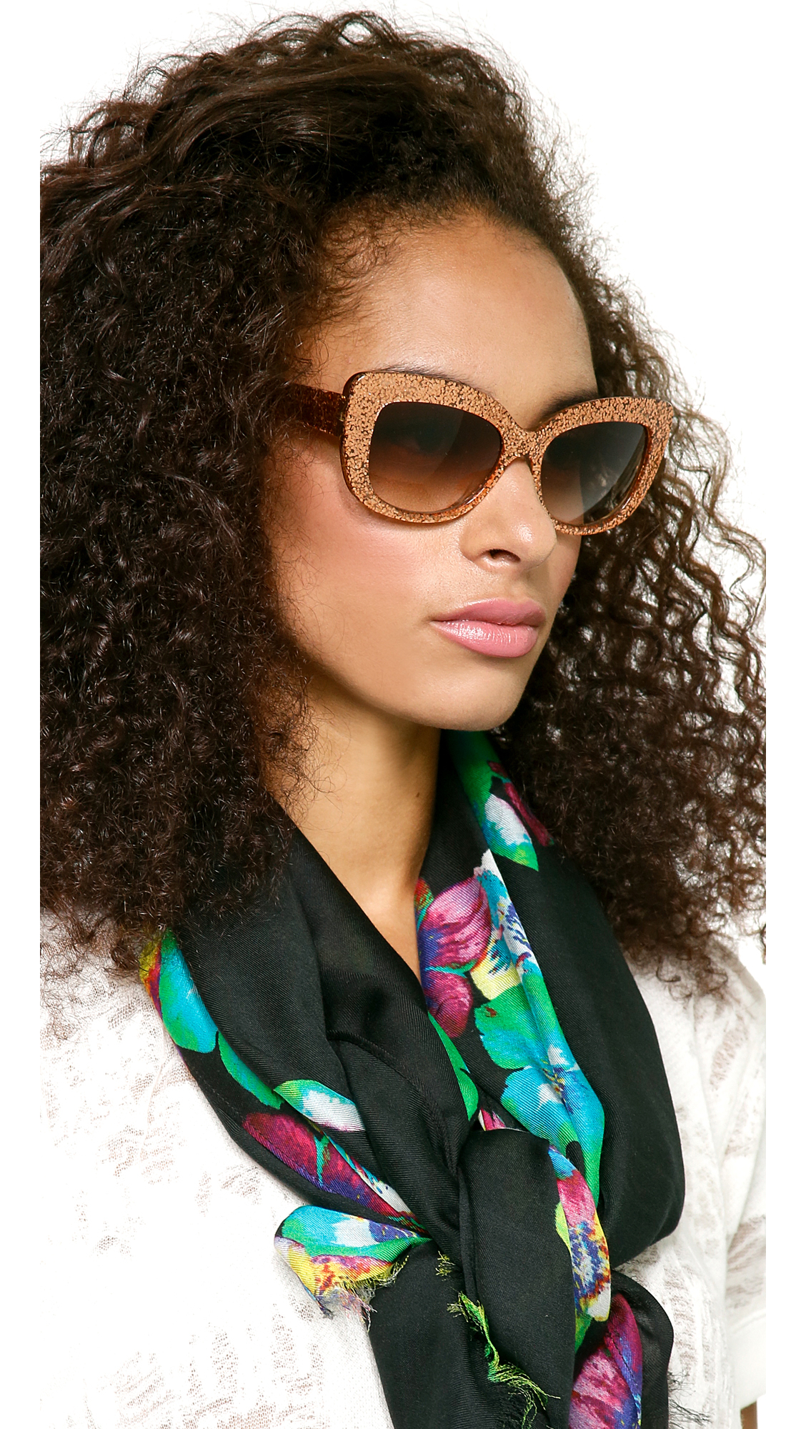 Kate spade new york Ursula Glitter Cateye Sunglasses in Pink Lyst