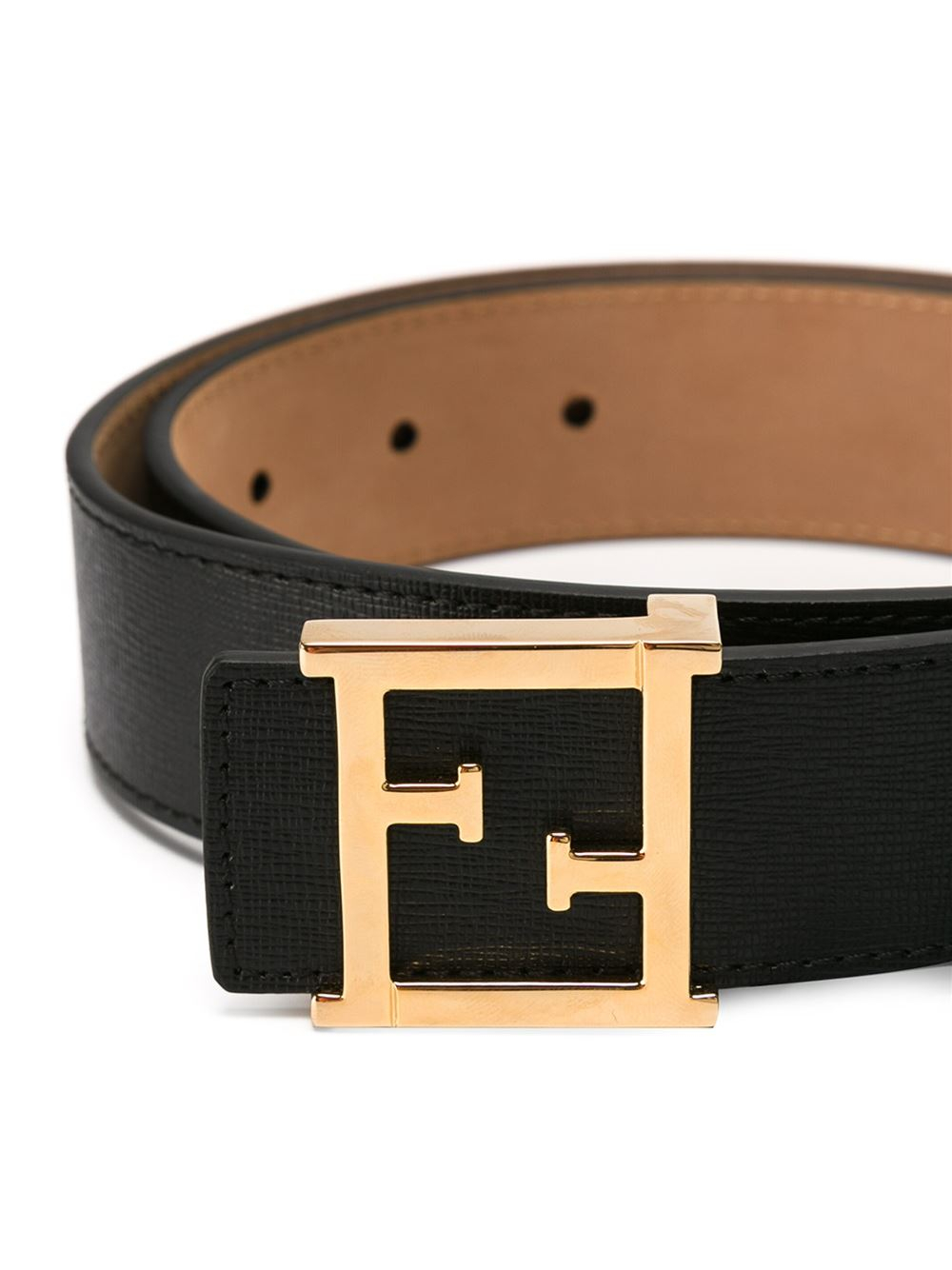 Fendi Ff Logo Buckle Belt in Black | Lyst