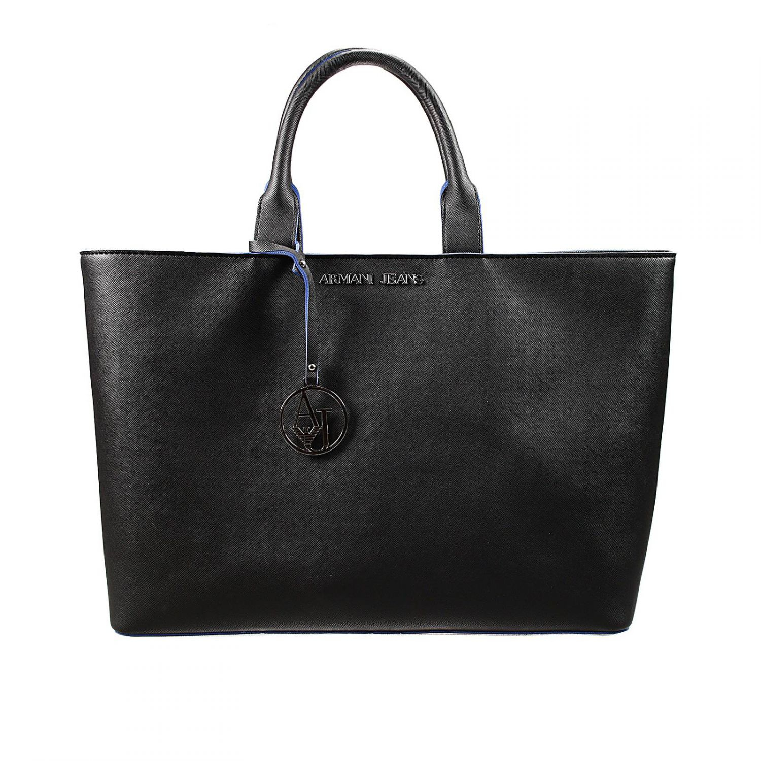 Armani jeans Handbag Bag Eco Saffiano Unlined Shopping Big Bicolor in ...